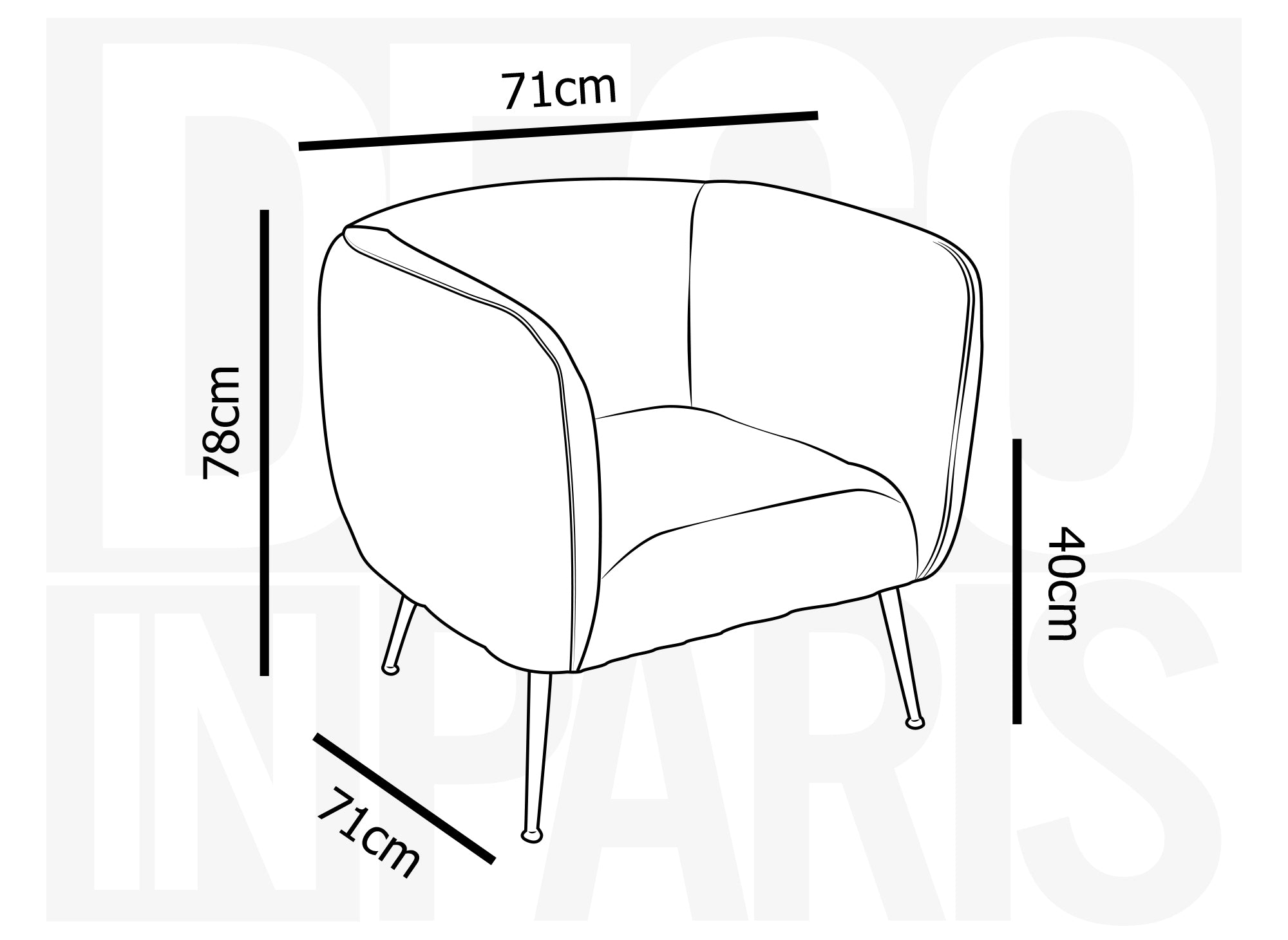 Sillón convertible PERRY de tela bouclé blanca