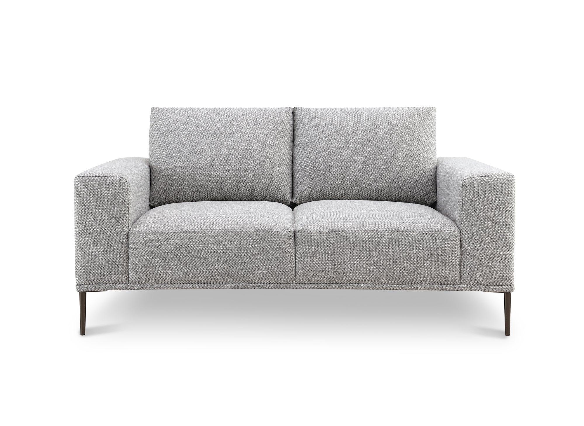 Sofá ARNOLD de 2 plazas en tela gris claro