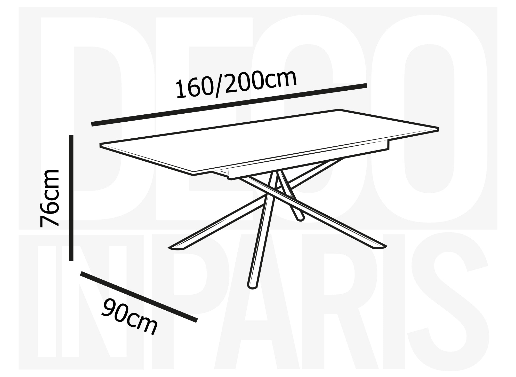 Mesa de comedor rectangular extensible ZORO en color roble oscuro
