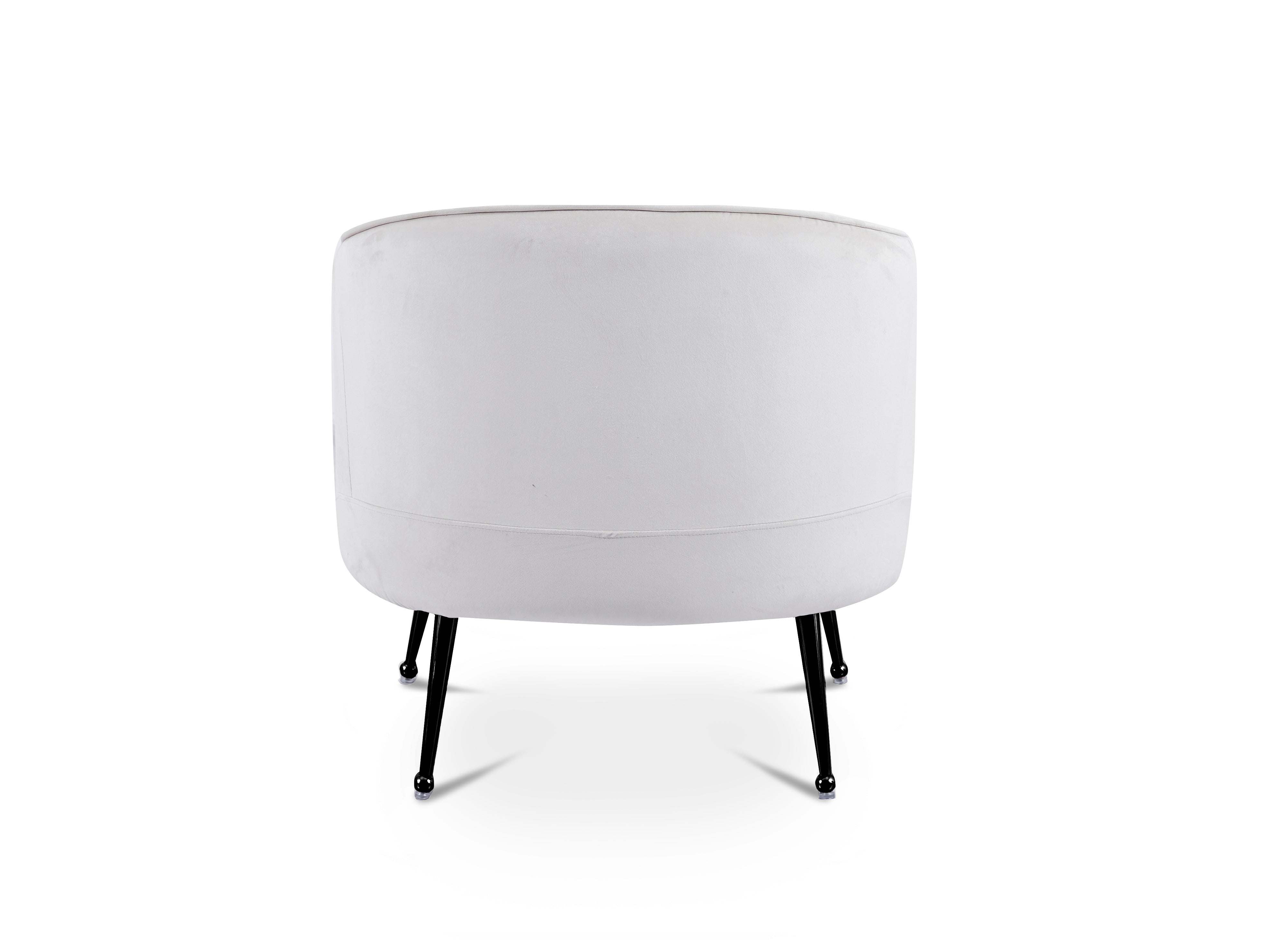 Sillón convertible TRECY en terciopelo beige con patas negras