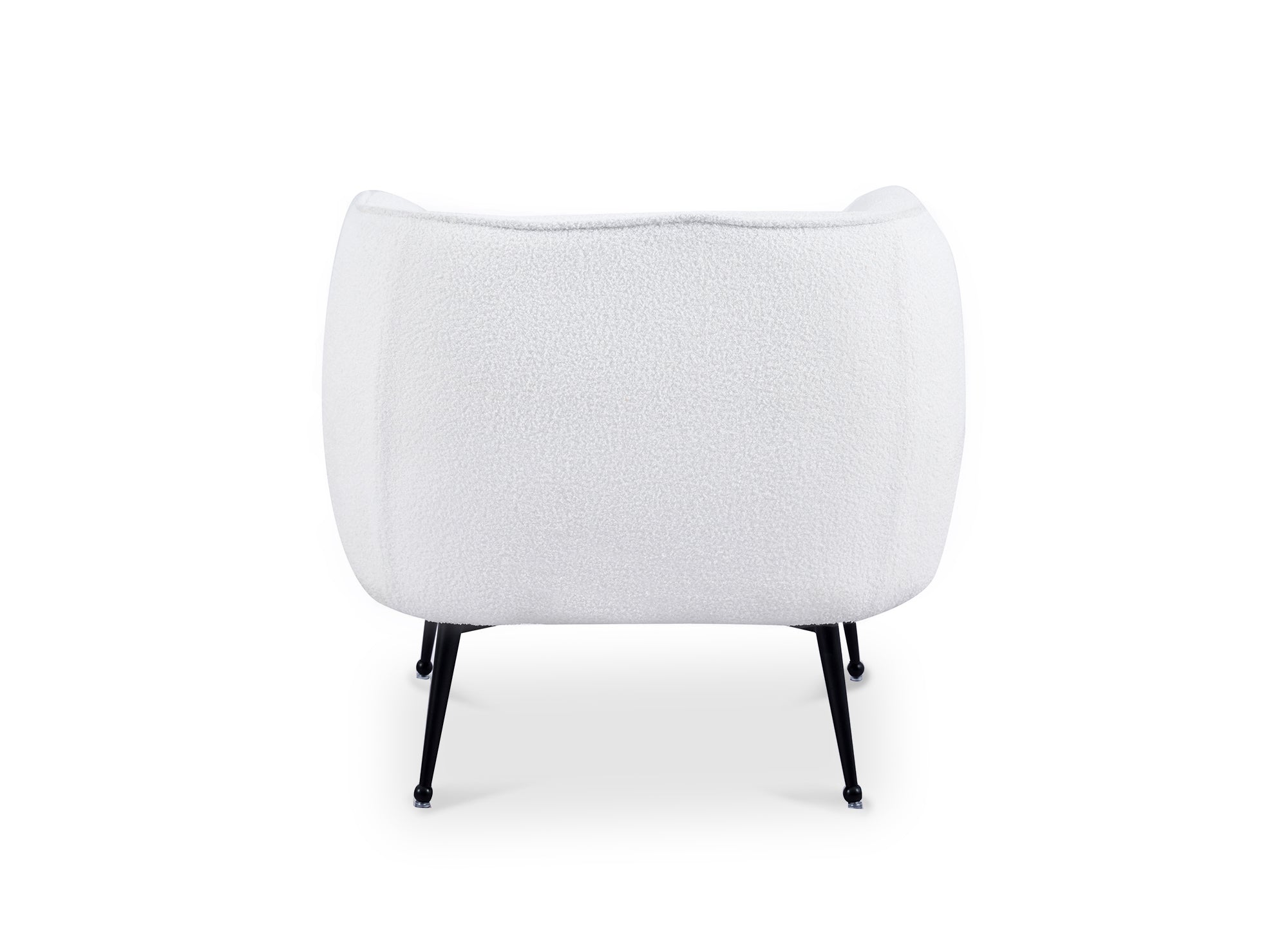 Sillón convertible PERRY de tela bouclé blanca