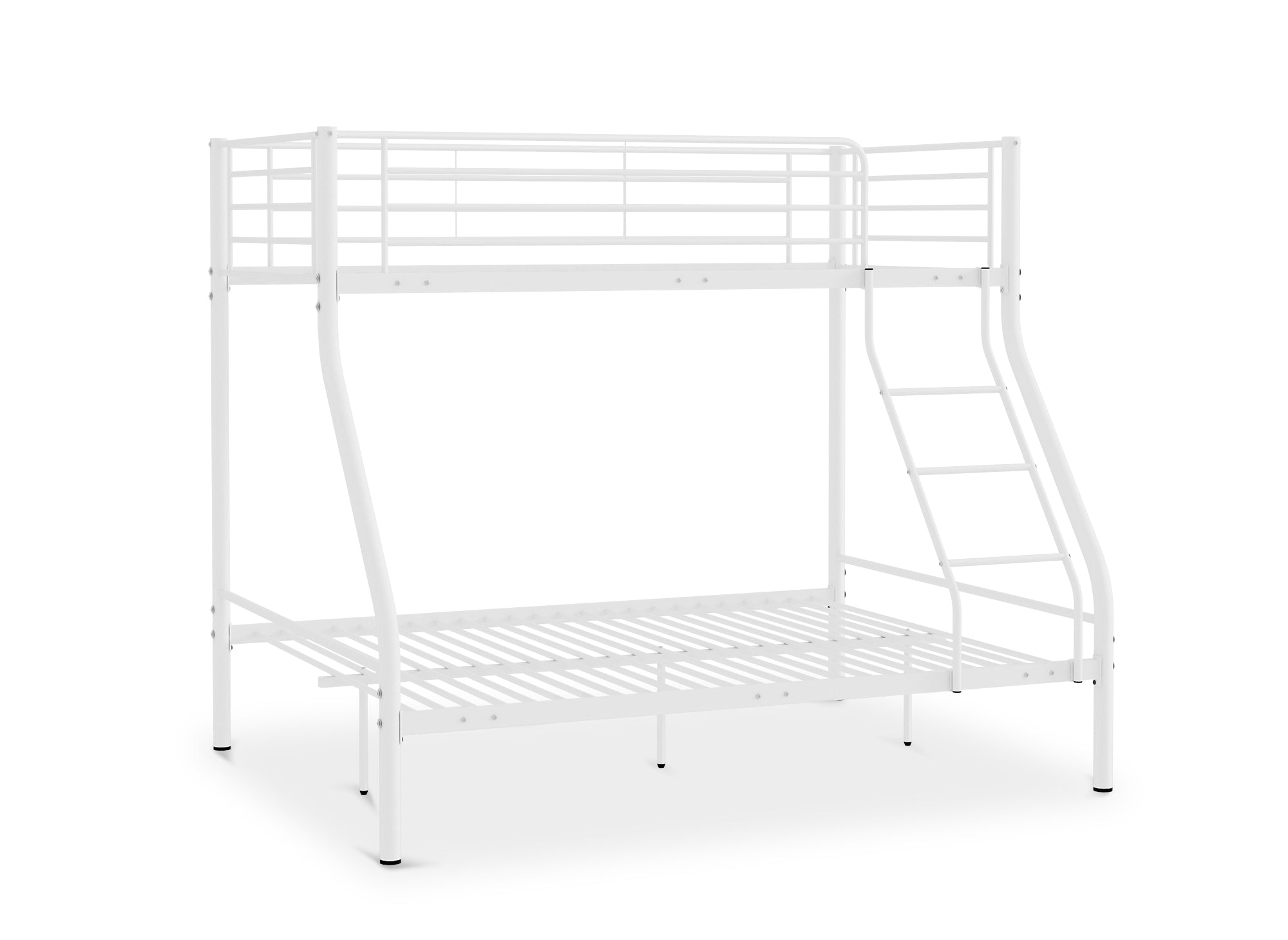 Litera TRINITY de 3 plazas en metal blanco, 90 x 190 cm y 140 x 190 cm