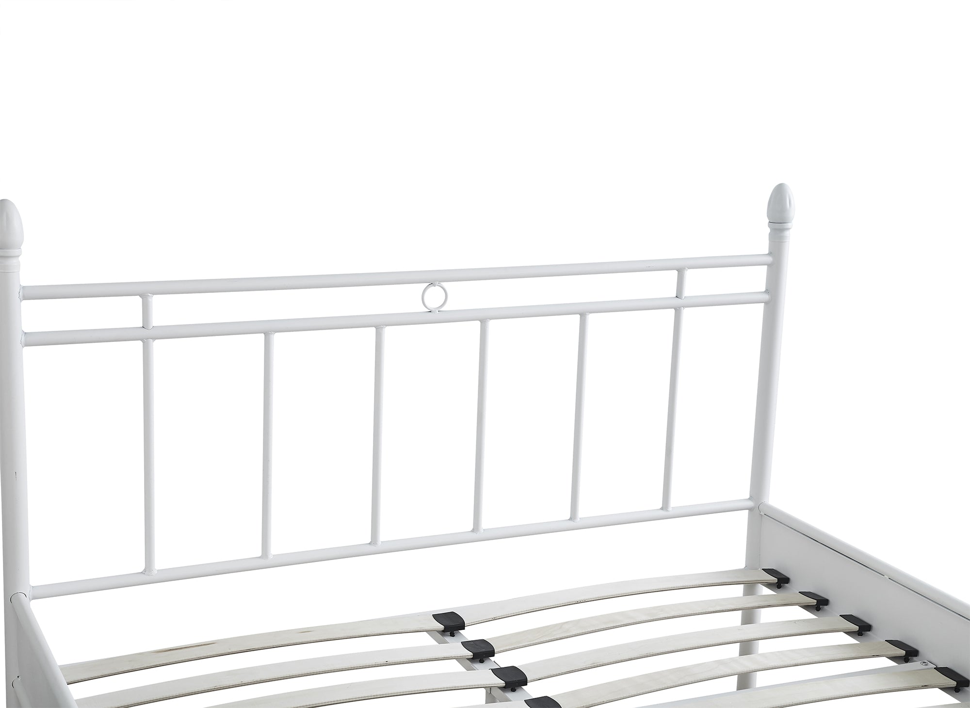 Cama doble KADY de metal blanco, 160 x 200 cm