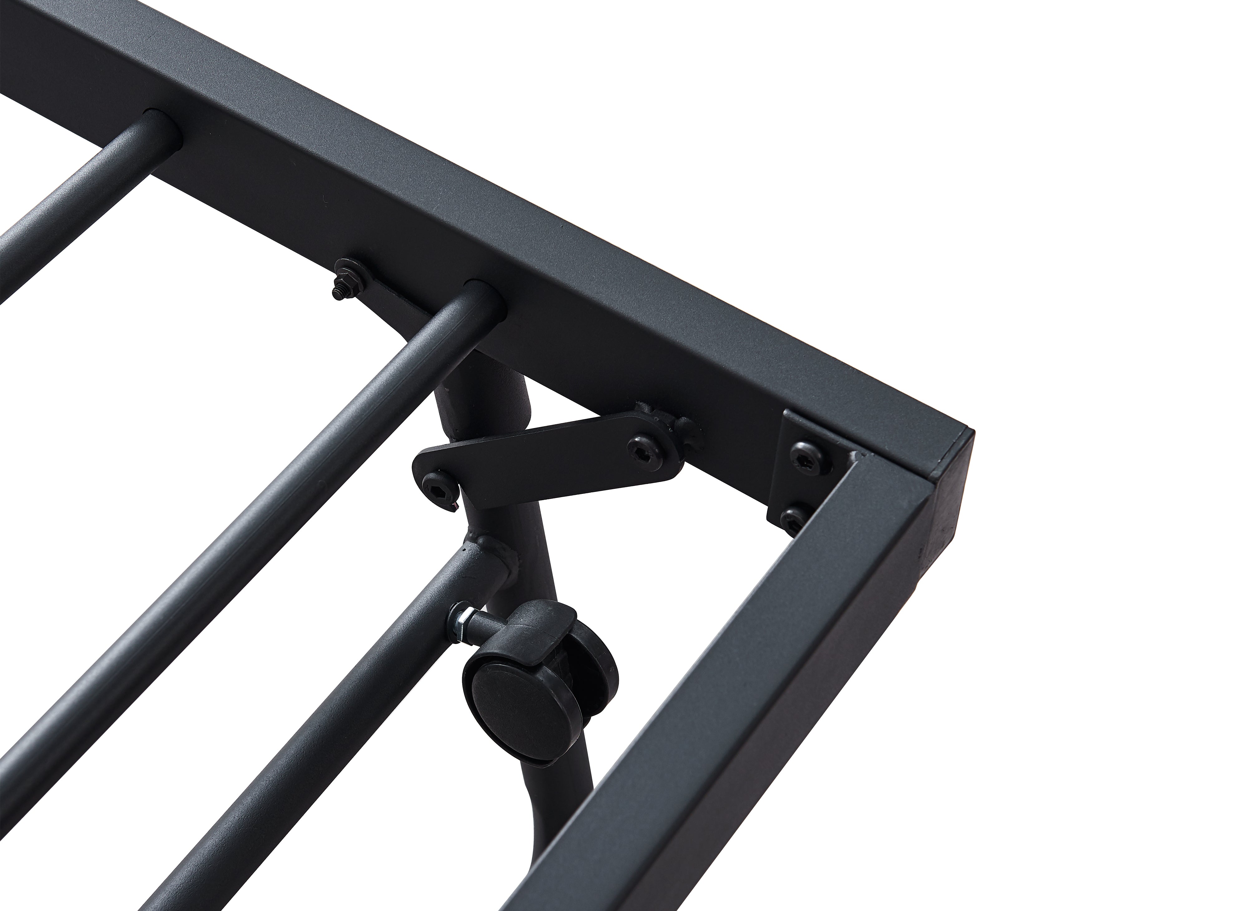 Sofá cama ALICIA de metal negro con cama extraíble, 90 x 190 cm