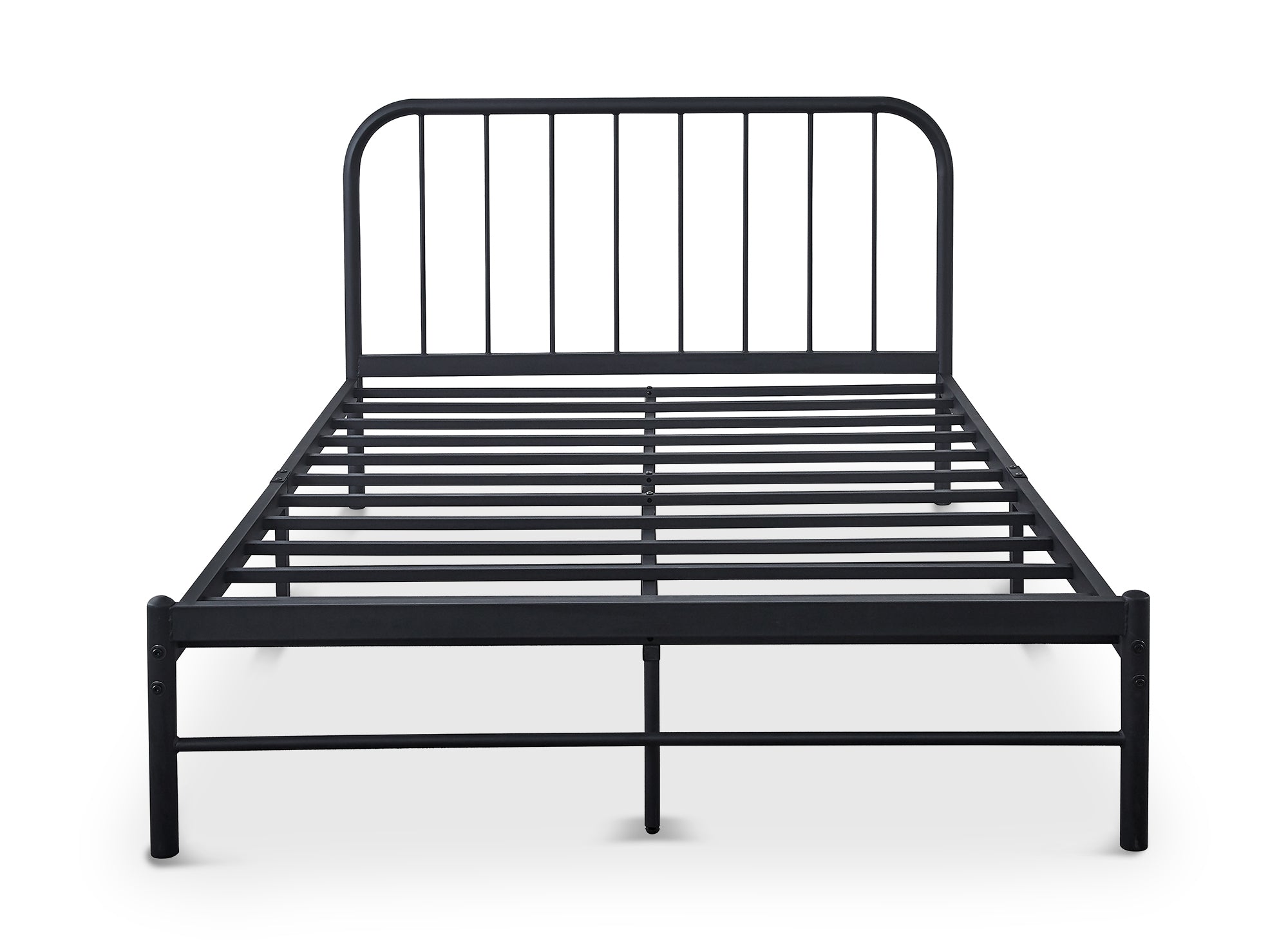 Cama doble GASTON de metal negro, 160x200 cm