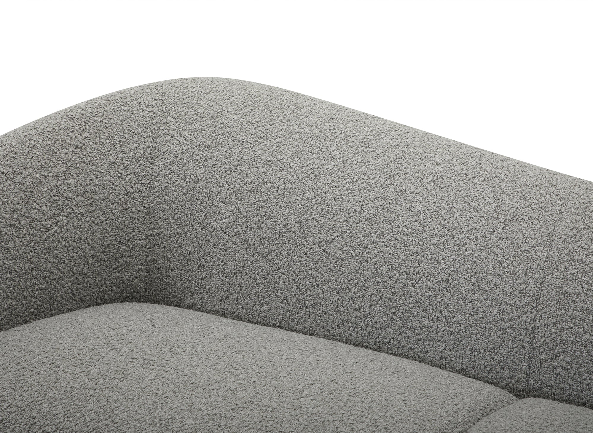 Sofá de 3 plazas LEXIE en tejido efecto piel de oveja gris claro