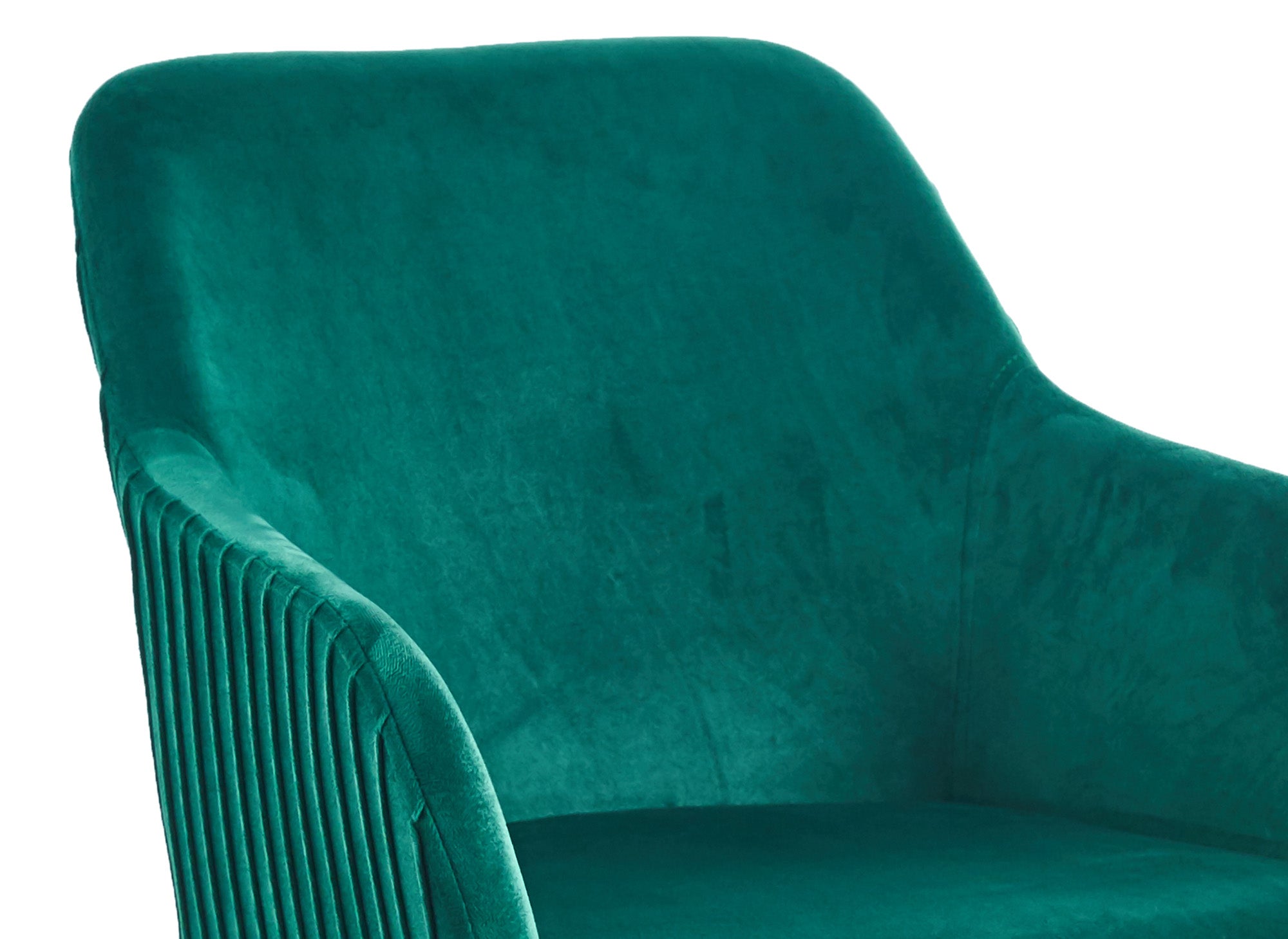 Juego de 2 sillas de terciopelo verde con patas de metal negro DEVOR