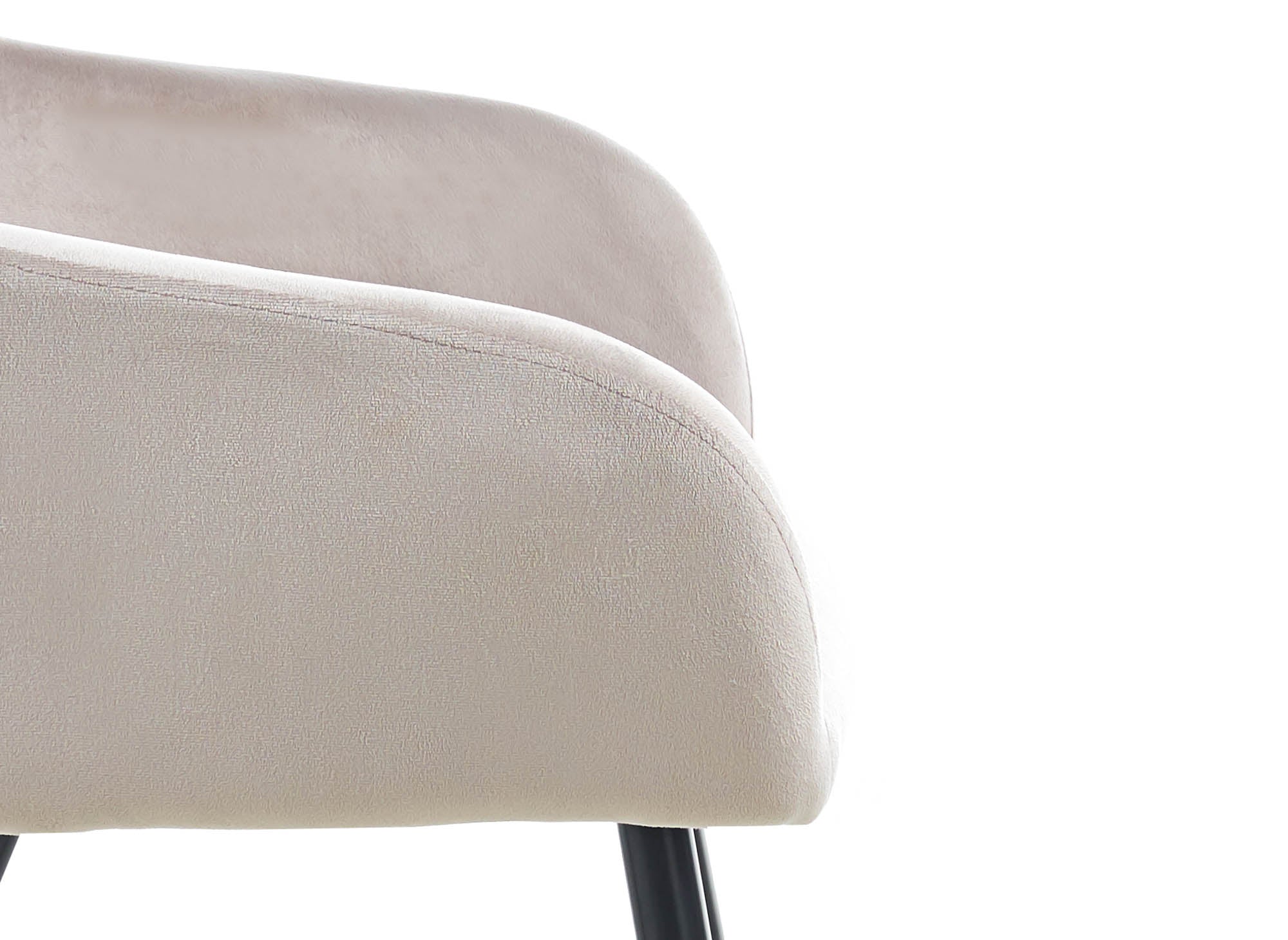 Conjunto de 2 sillones KANA de terciopelo beige