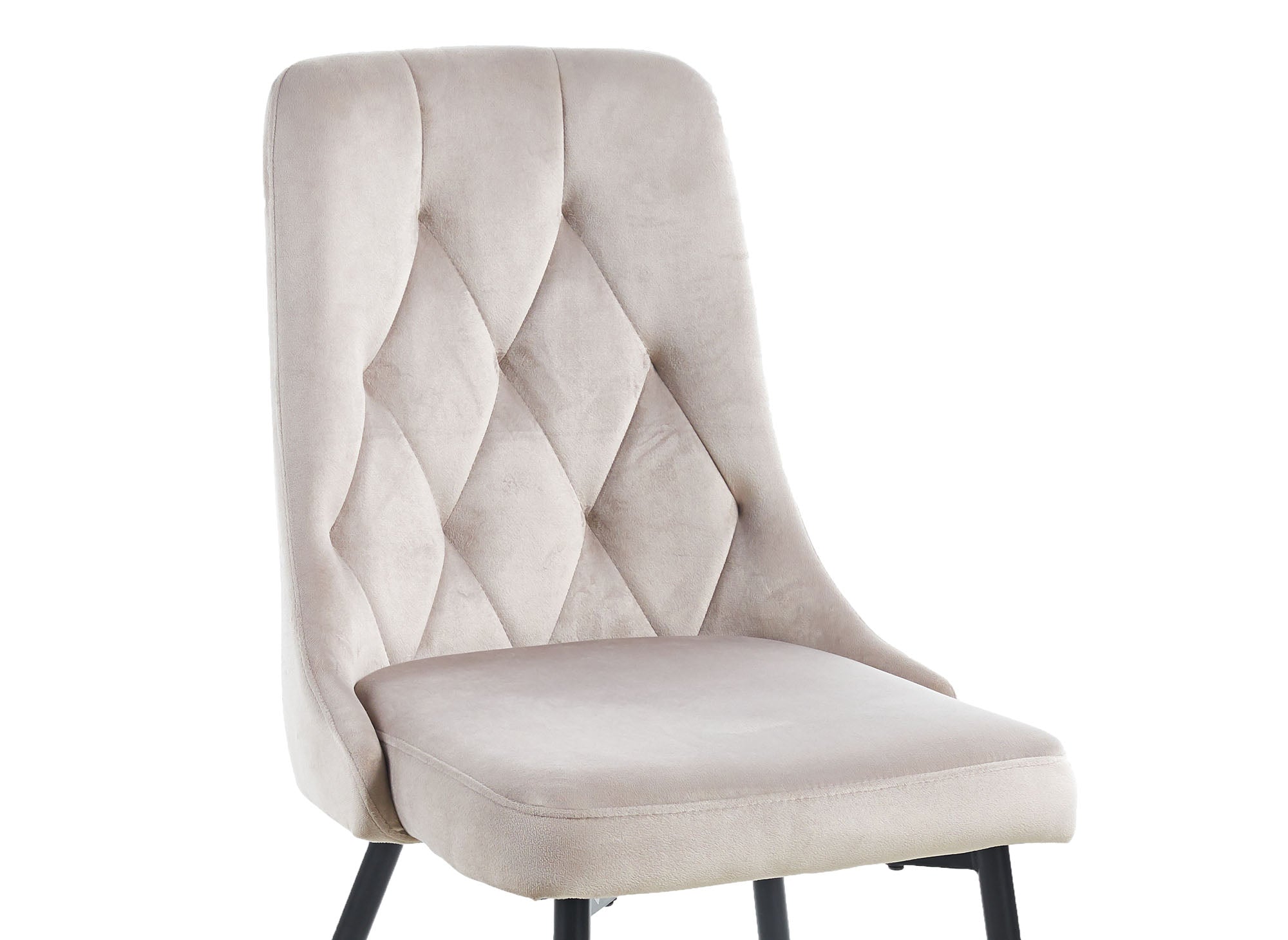 Juego de 4 sillas de diseño OLVEA de terciopelo beige