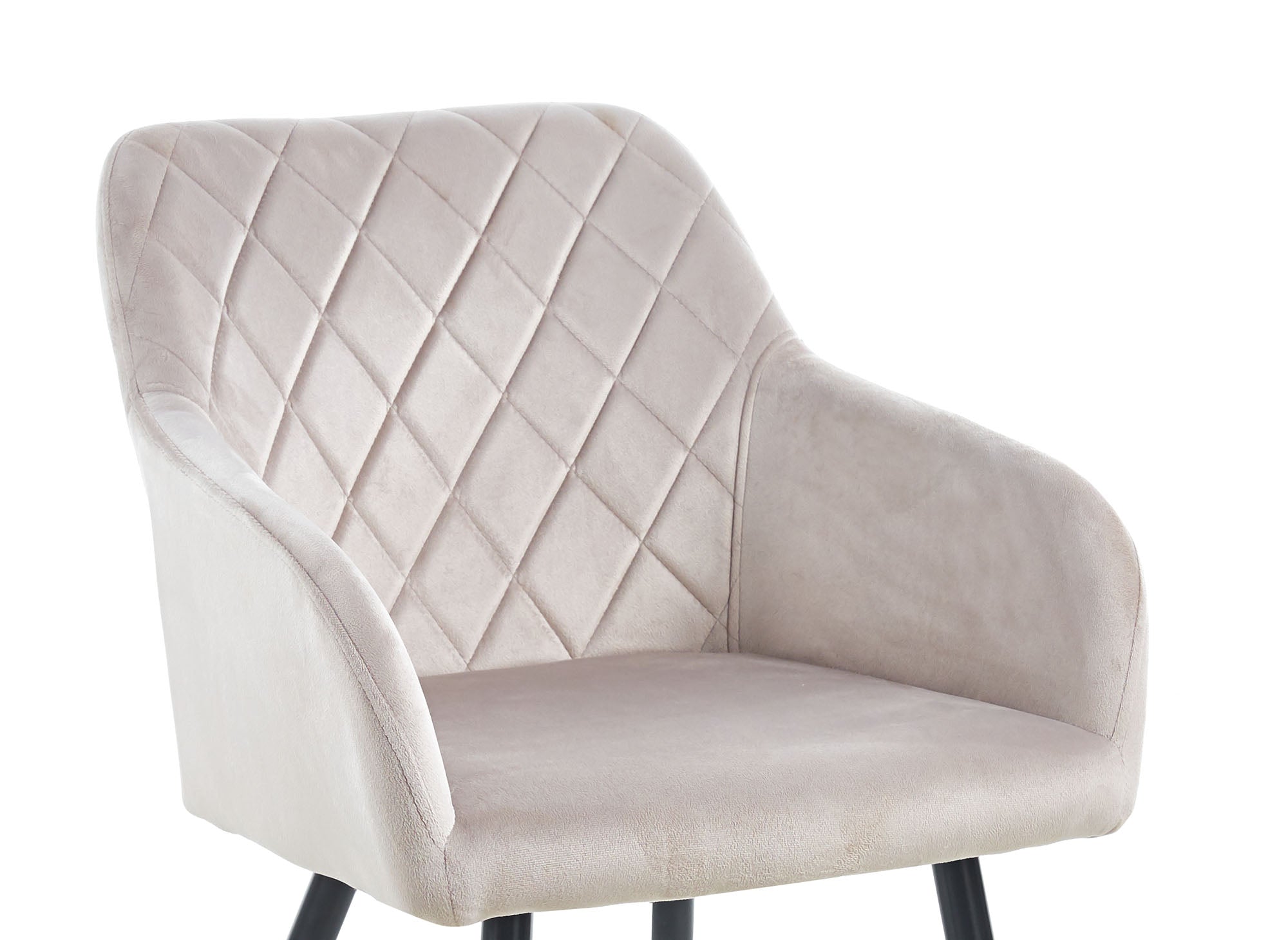 Conjunto de 2 sillones KANA de terciopelo beige