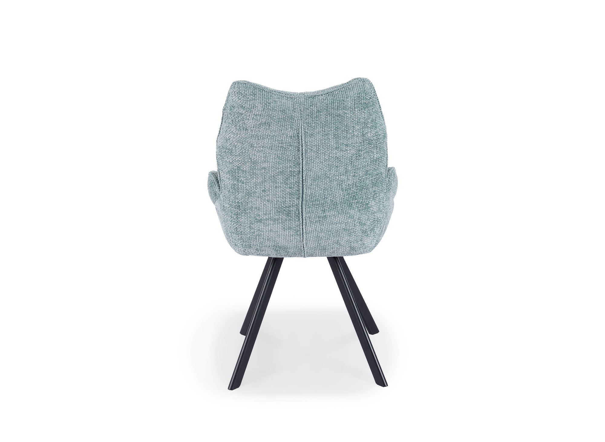 Silla giratoria TALIA con reposabrazos en tela verde agua