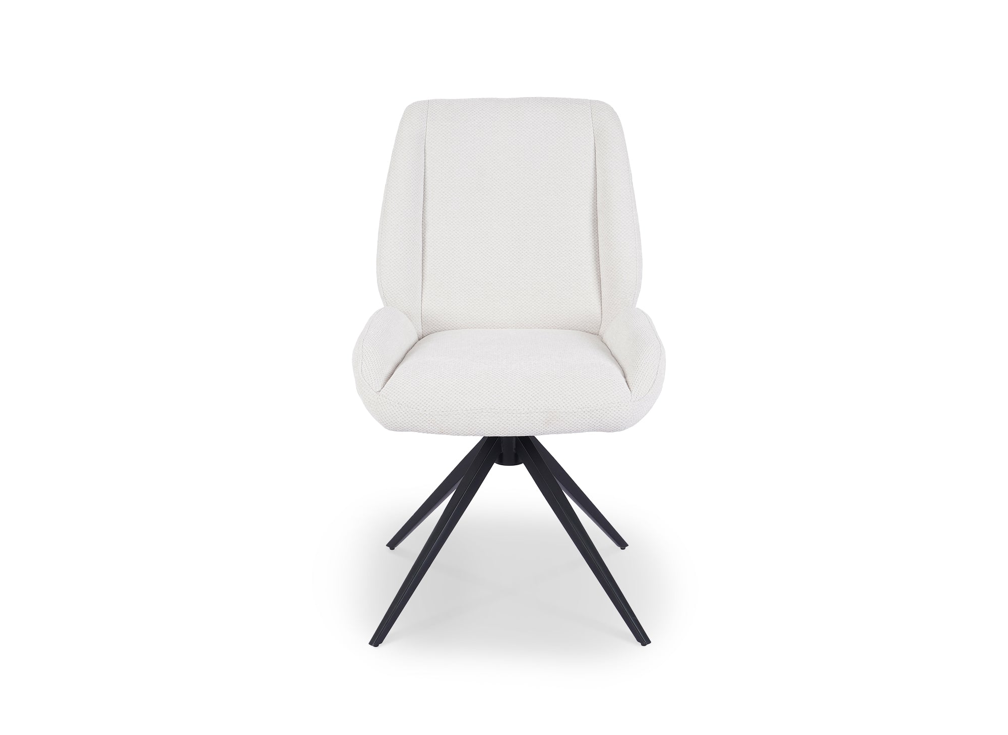 Juego de 2 sillas giratorias LUZIA en tela beige