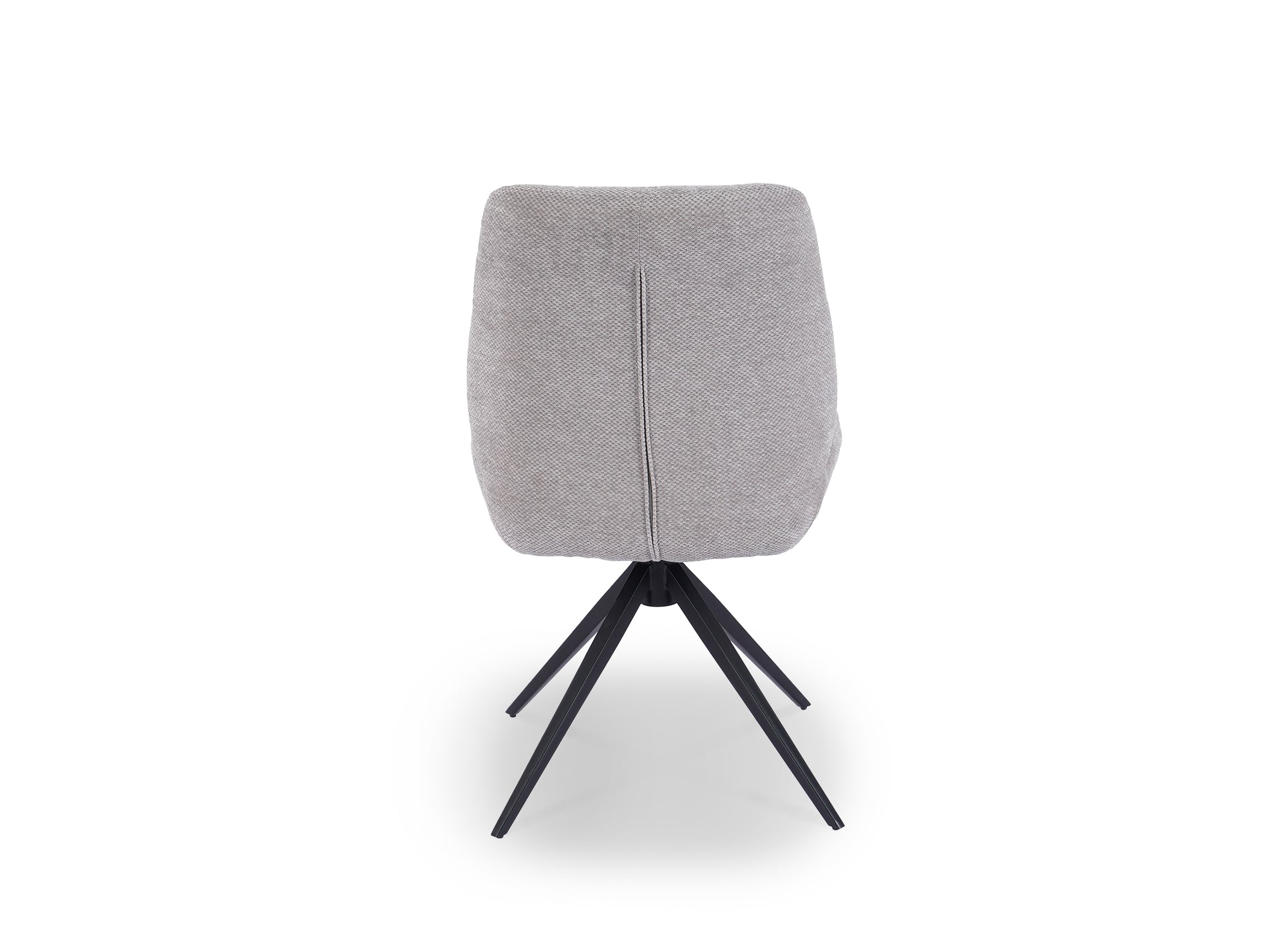 Juego de 2 sillas giratorias LUZIA de tela gris