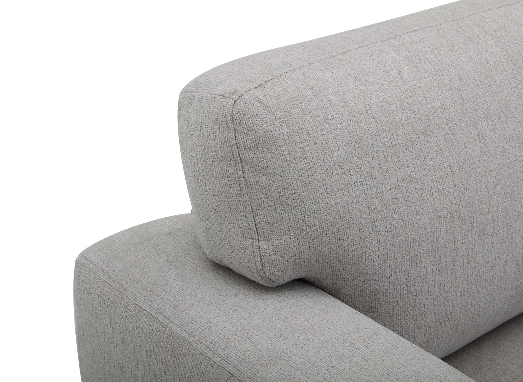 Sofá de 2 plazas AYLINE en tela gris