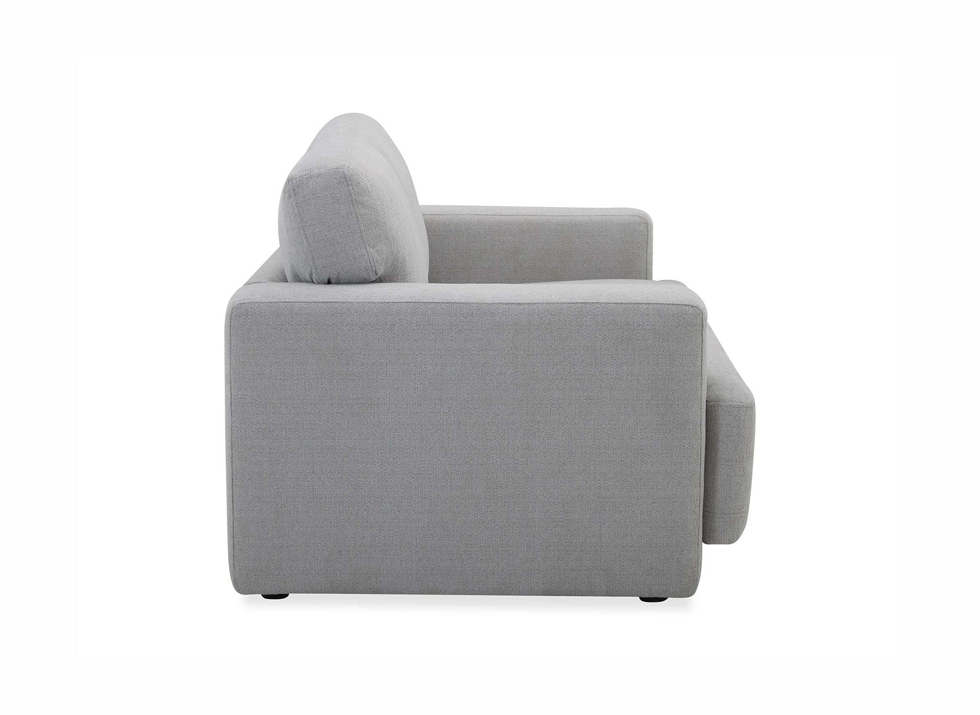 Sofá de 2 plazas AYLINE en tela gris