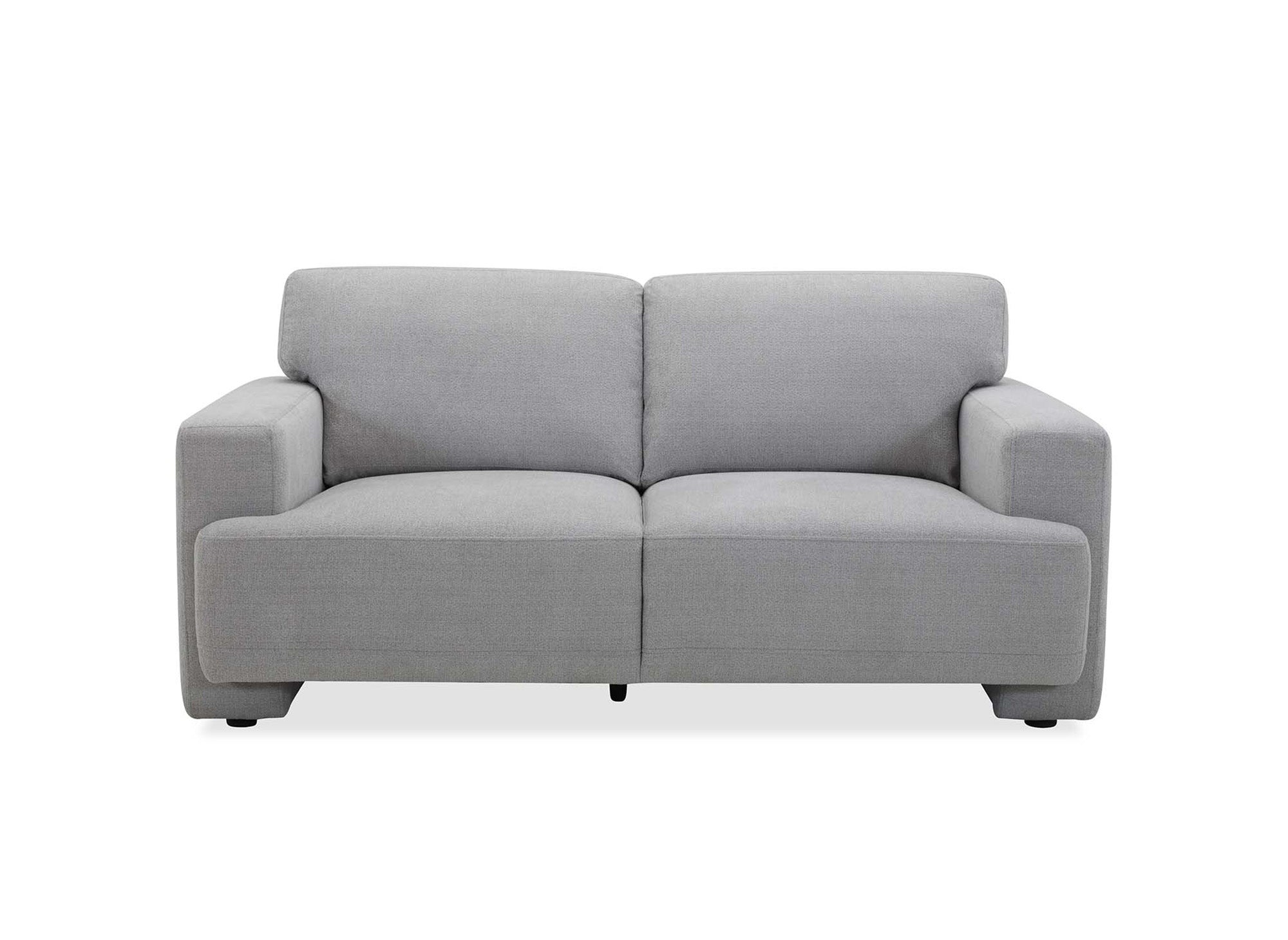 Sofá de 2 plazas AYLINE en tela gris