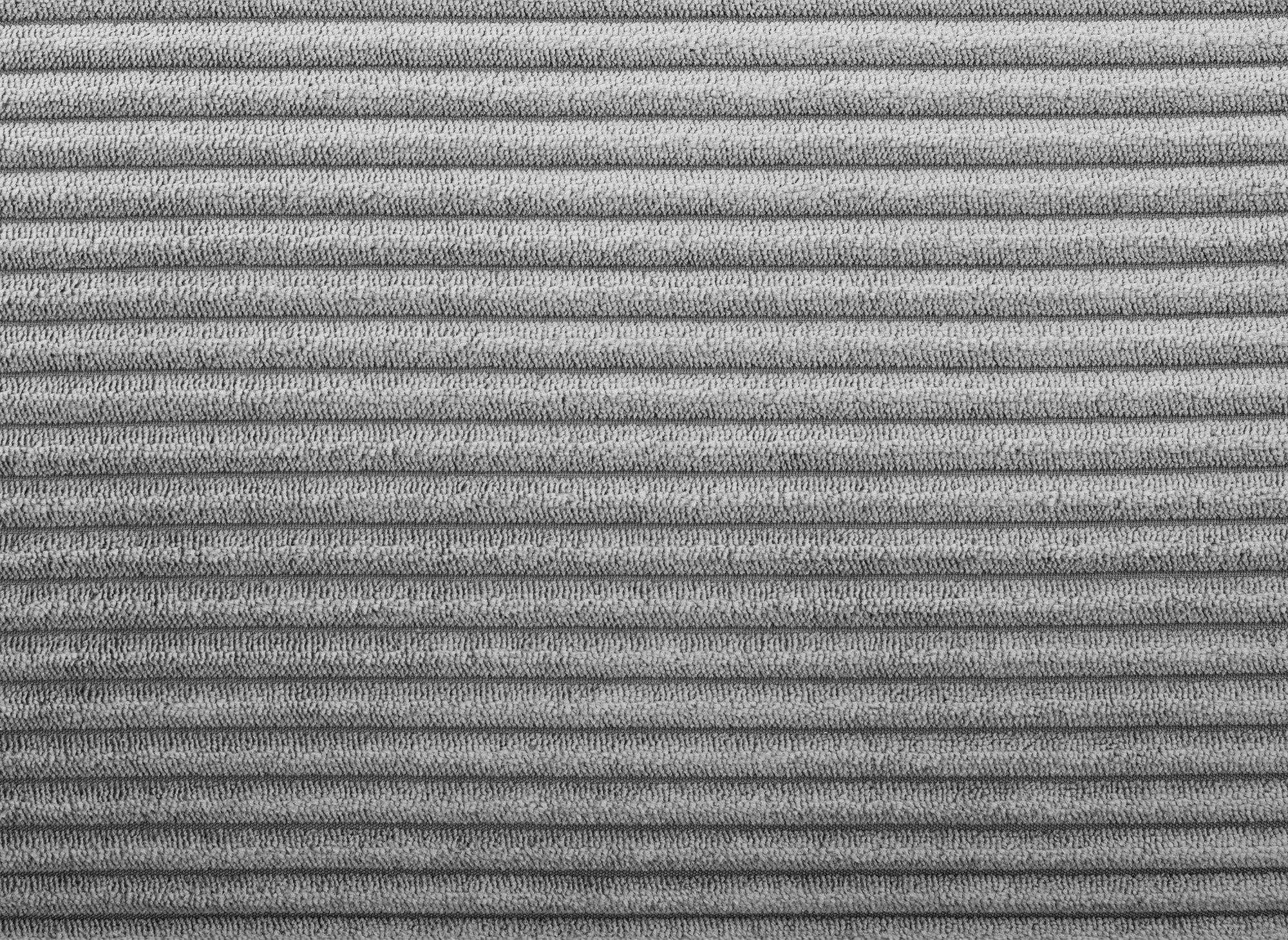 Sofá ANDREA de 3 plazas en terciopelo gris de rayas anchas