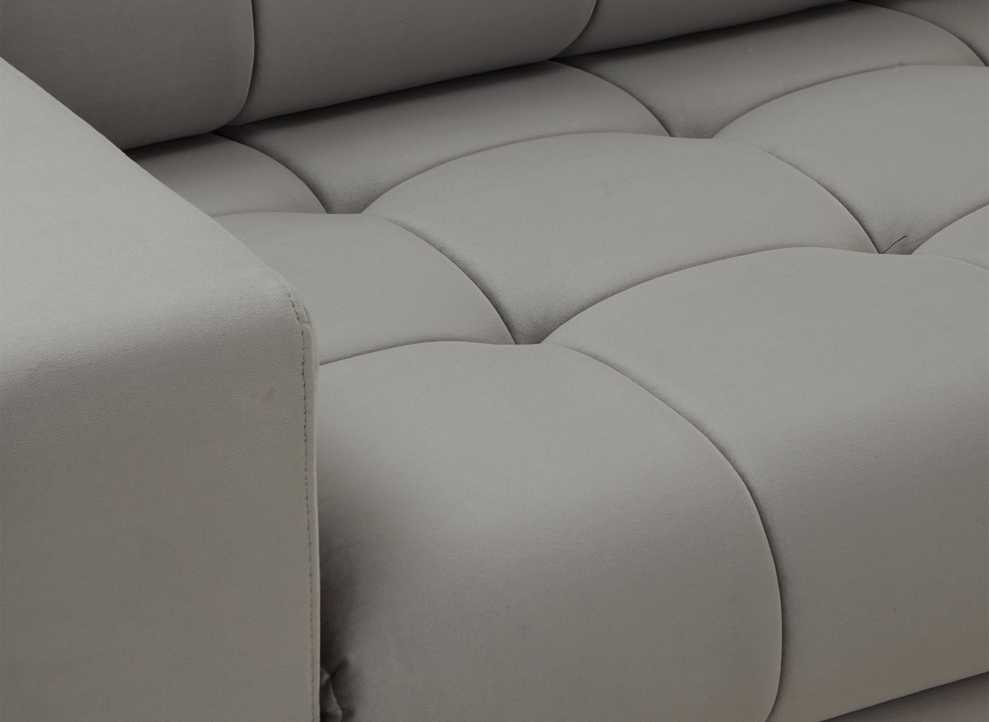 Sofá COSMO de 2 plazas en terciopelo gris