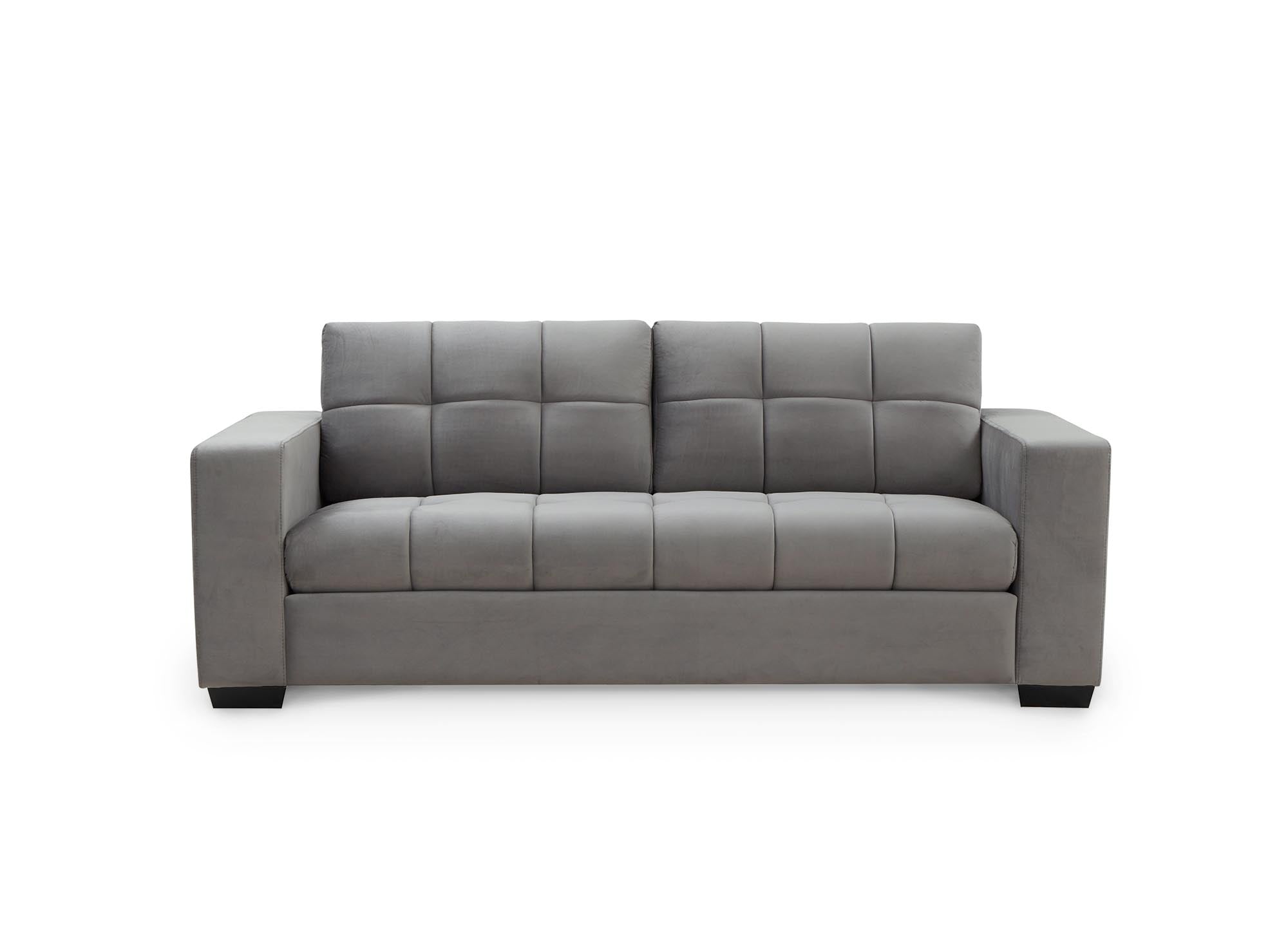 Sofá COSMO de 2 plazas en terciopelo gris