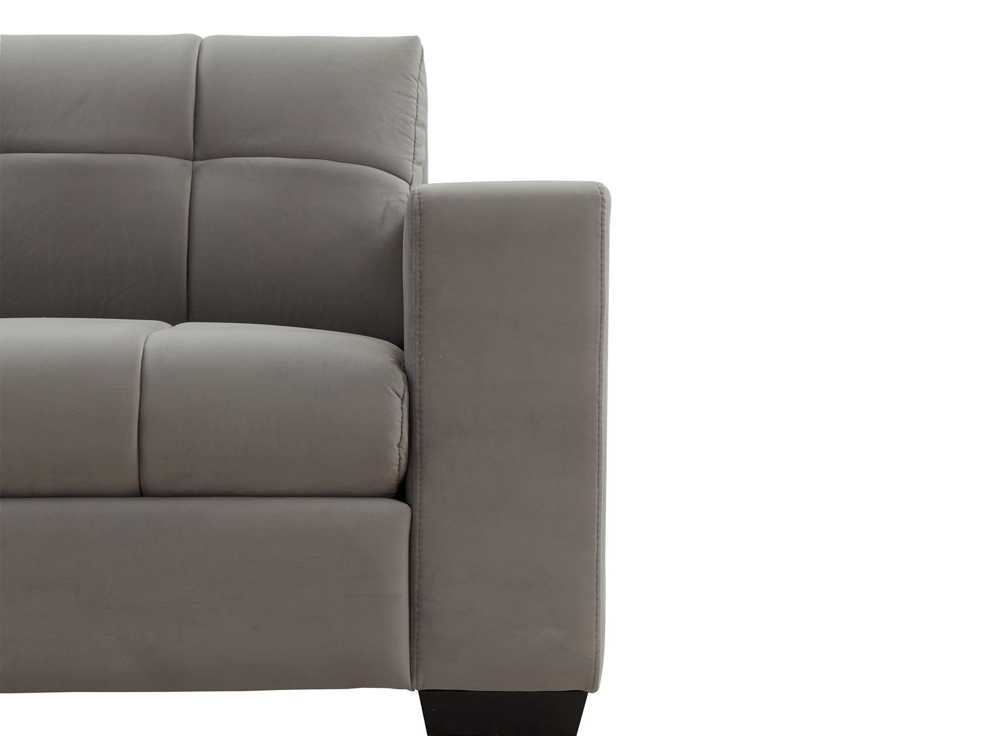 Sofá COSMO de 3 plazas en terciopelo gris