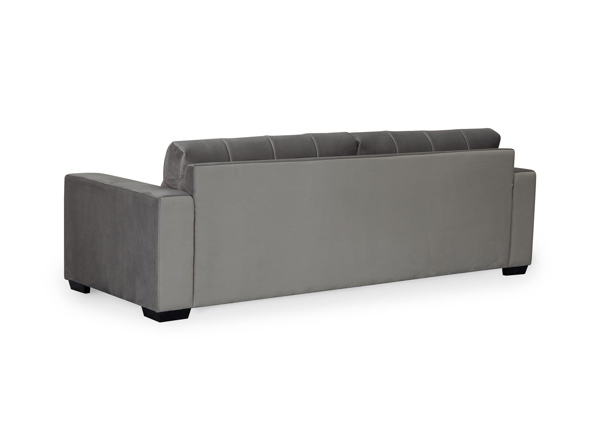 Sofá COSMO de 3 plazas en terciopelo gris