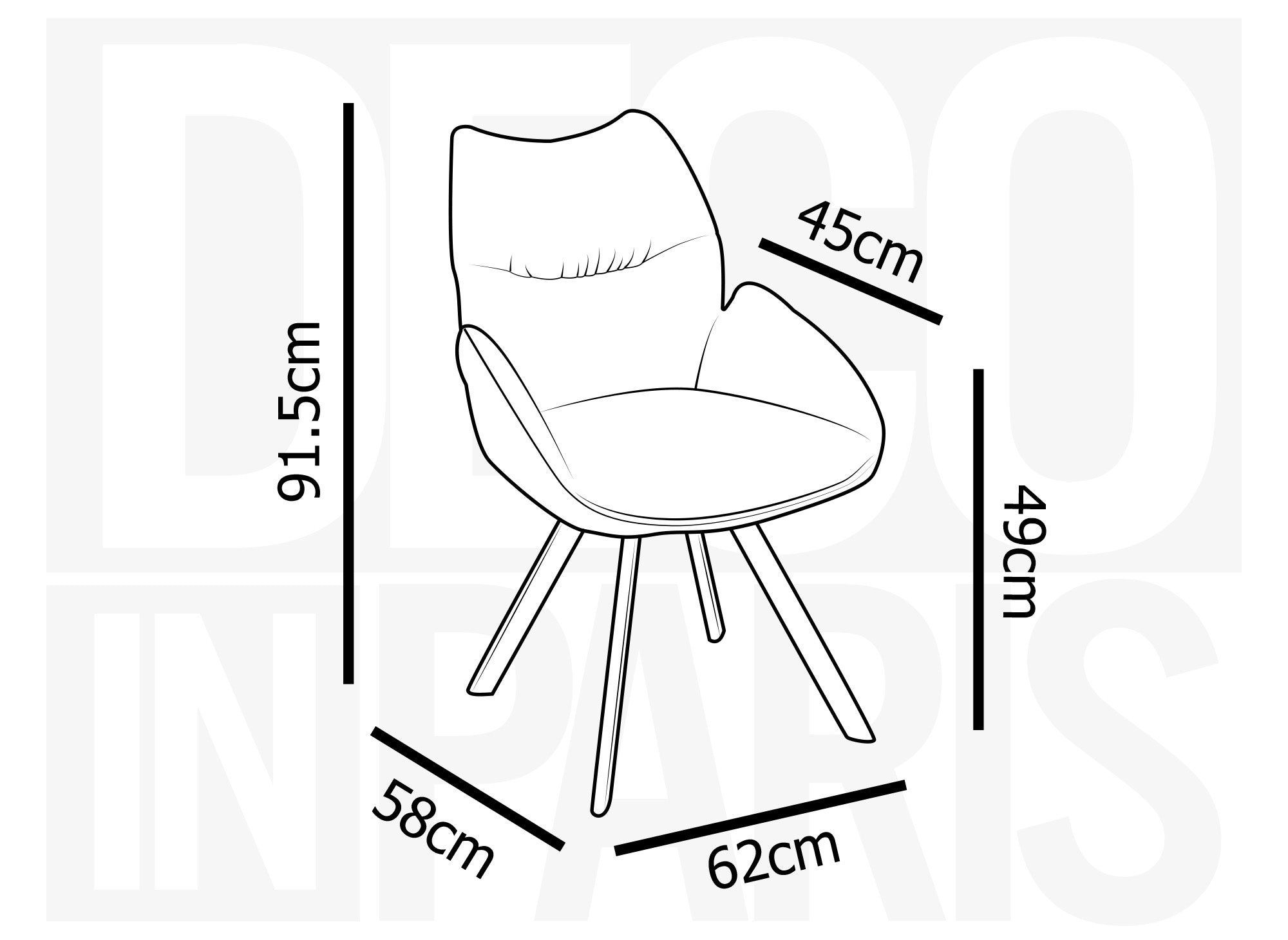 Silla giratoria TALIA con reposabrazos en tela verde agua