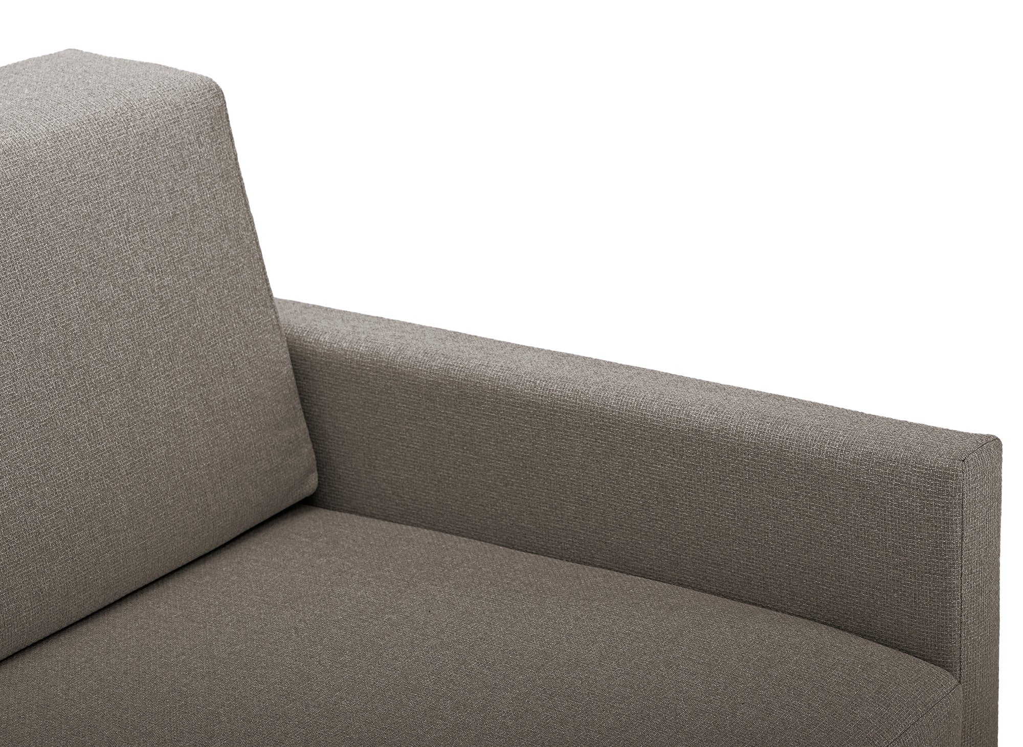 Sofá cama YERAS de 2 plazas con compartimento de almacenamiento en tela color topo