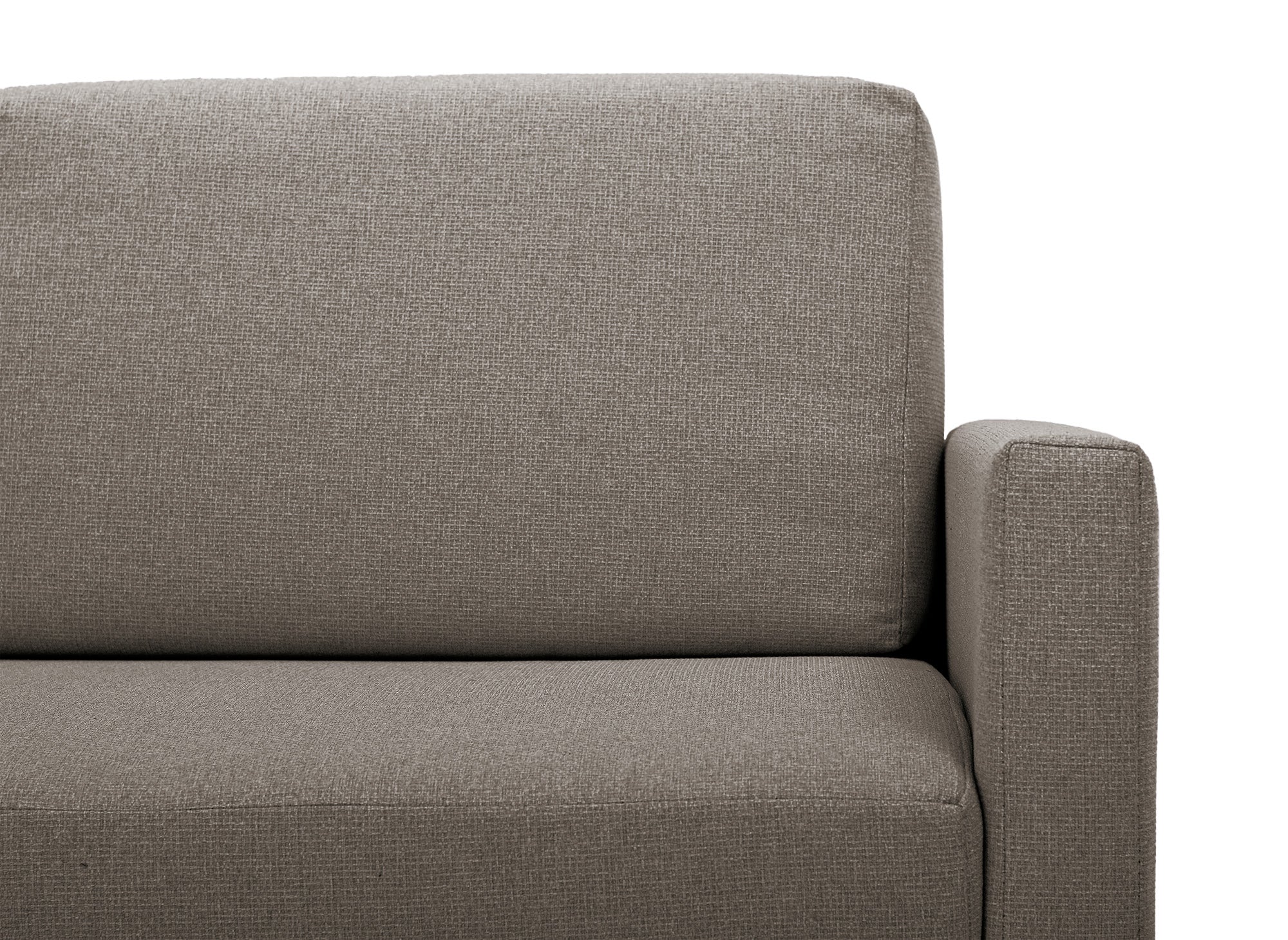 Sofá cama YERAS de 2 plazas con compartimento de almacenamiento en tela color topo