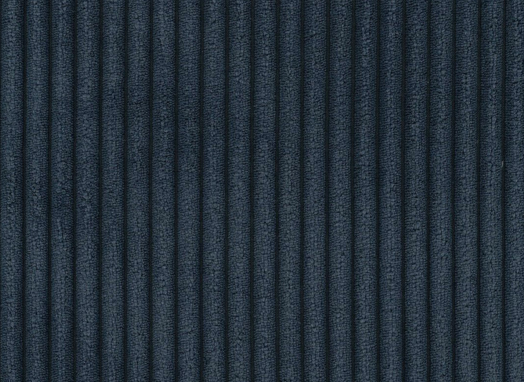 Sofá cama panorámico convertible JADE con almacenamiento en pana azul oscuro