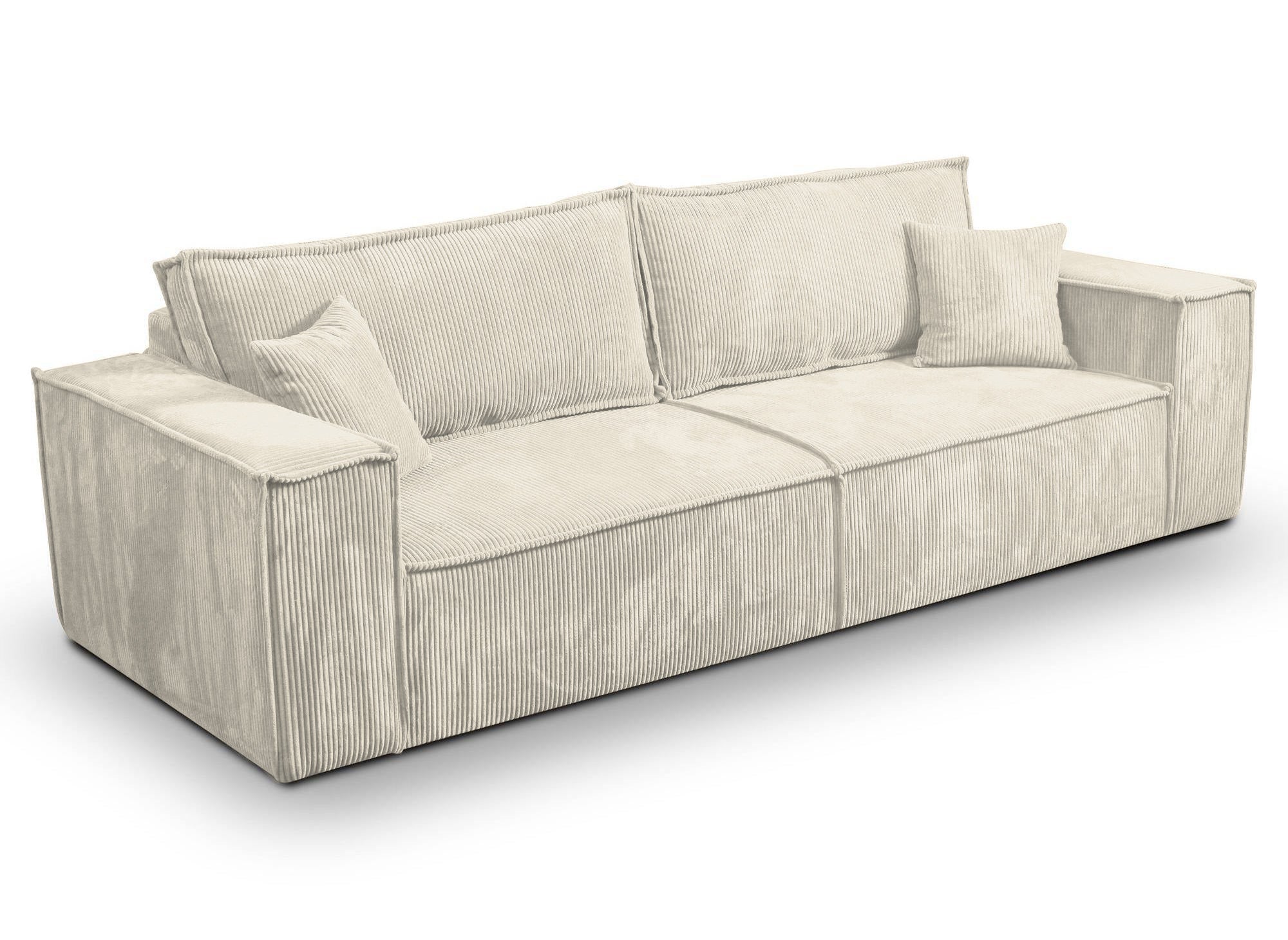 Sofá JADE de 3 plazas con almacenaje en pana beige