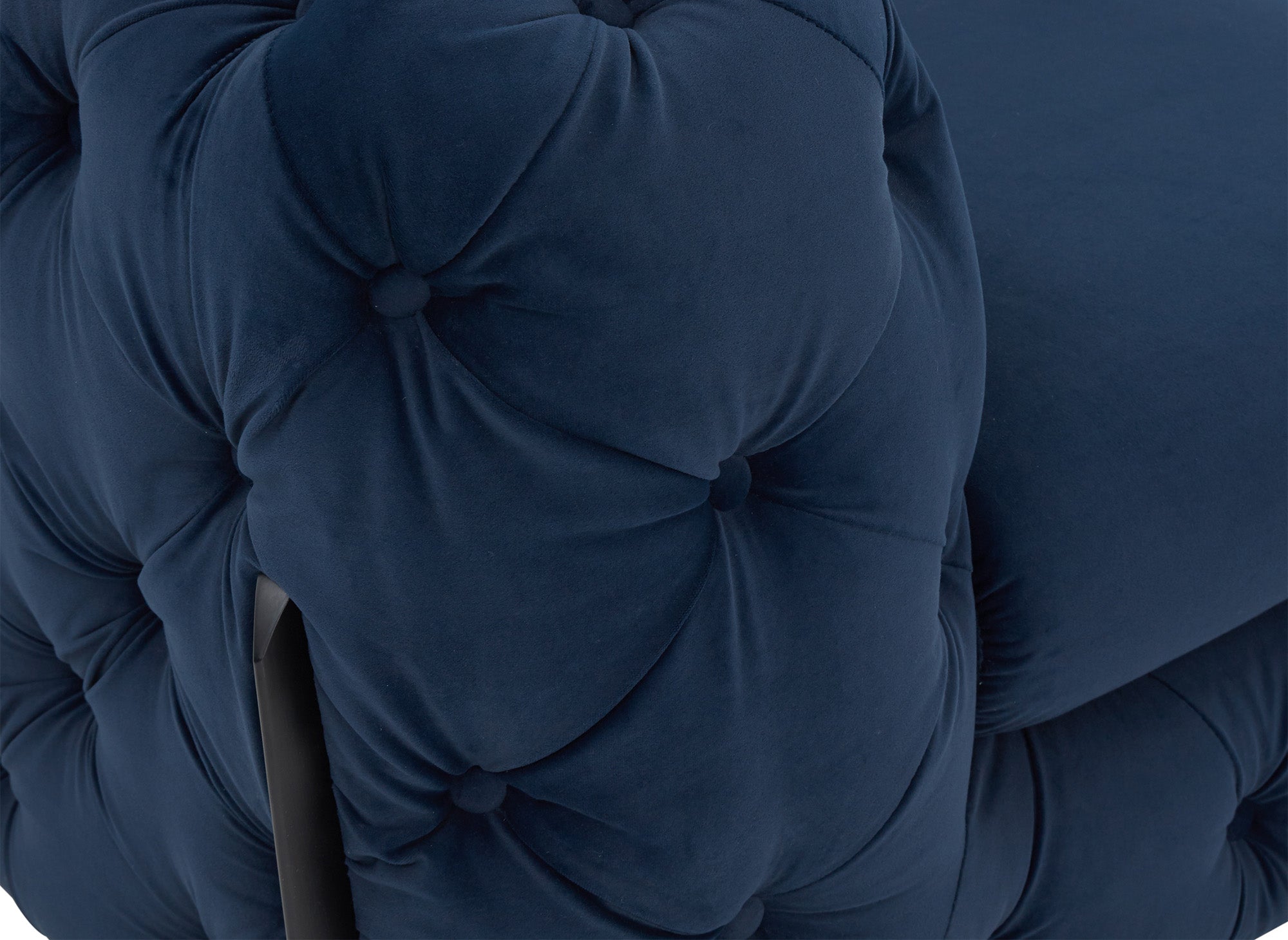 Sofá Chesterfield capitoné de 2 plazas CARMEN en terciopelo azul