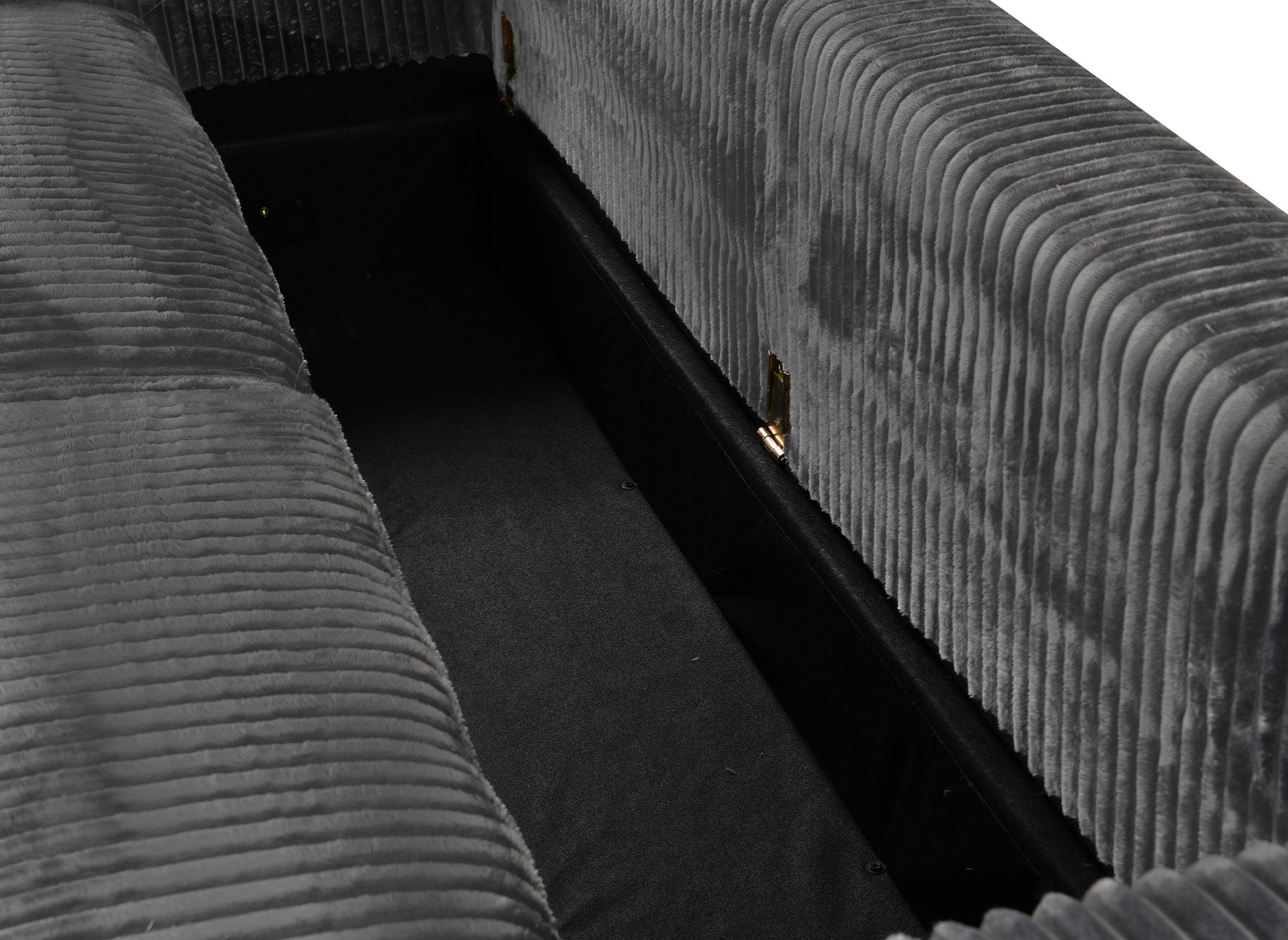 Sofá cama ALINE de 3 plazas en pana gris gruesa