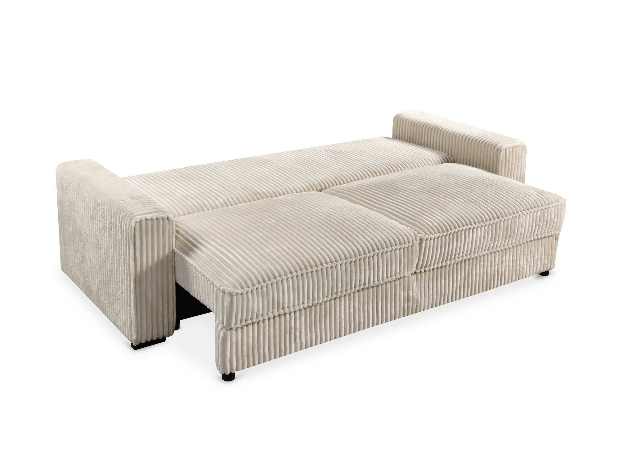 Sofá cama ALINE de 3 plazas en pana gruesa color beige