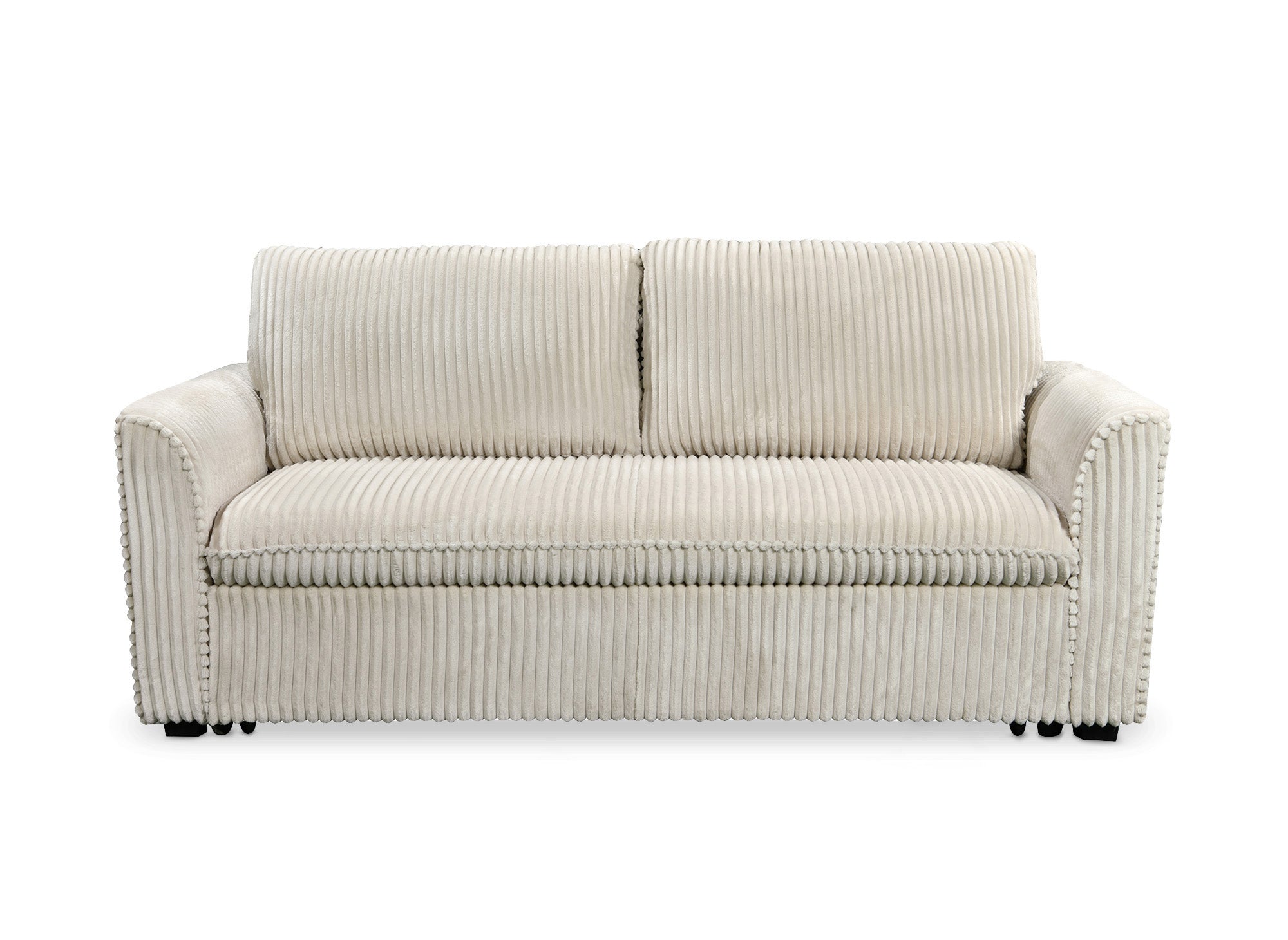 Sofá cama de 3 plazas MAYLIE en pana gruesa color beige