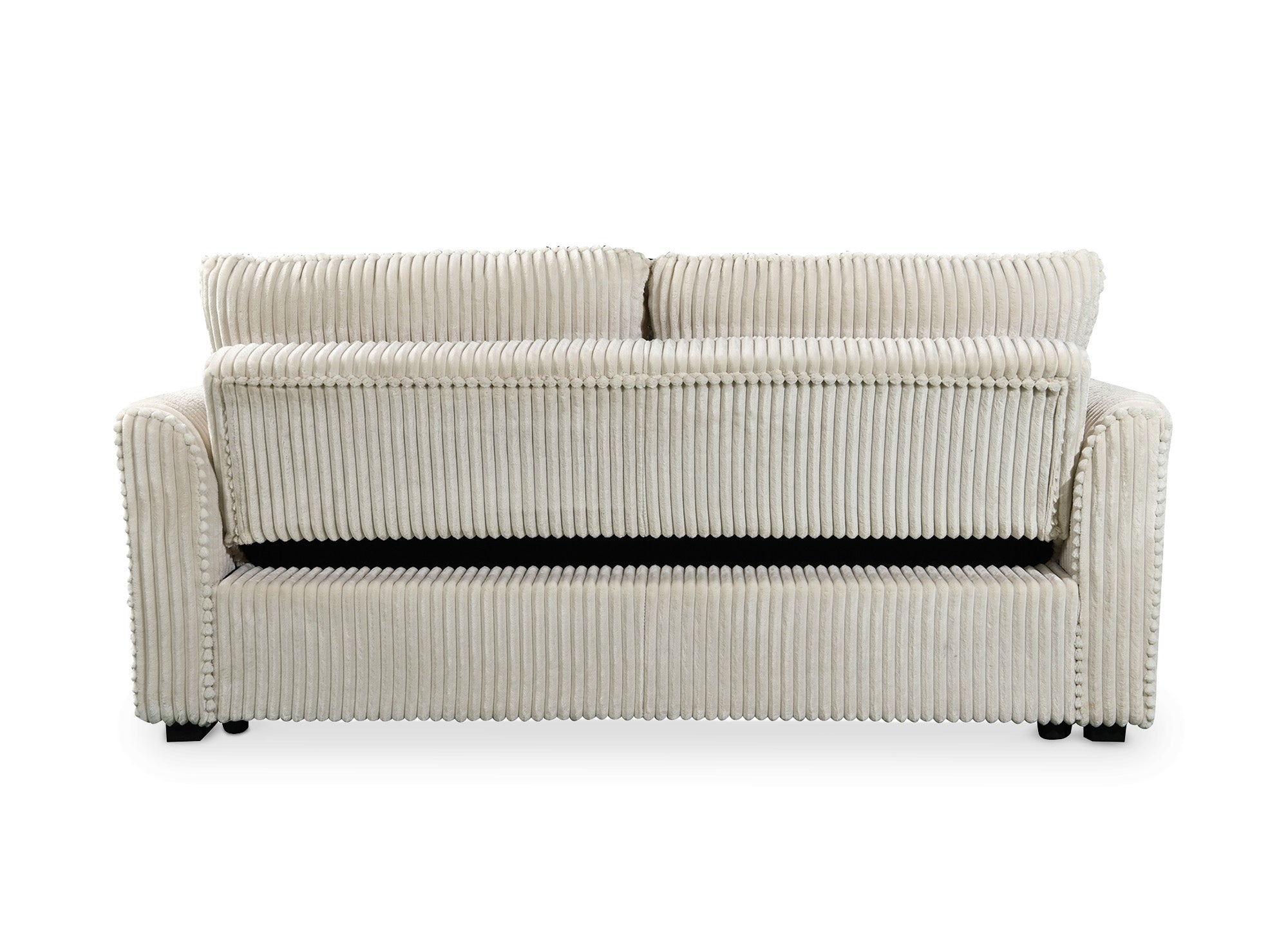 Sofá cama de 3 plazas MAYLIE en pana gruesa color beige