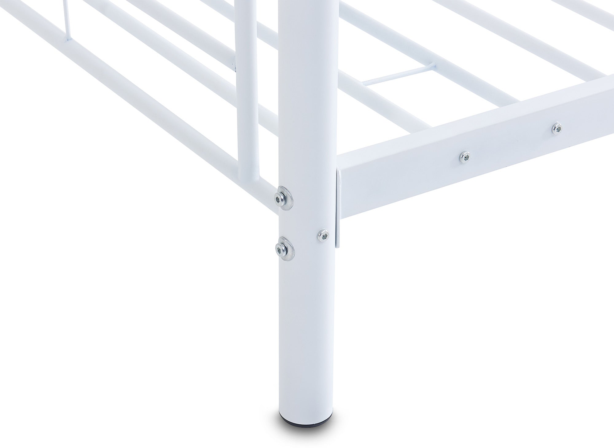 Litera doble de metal blanco de 90 x 190 cm + somieres