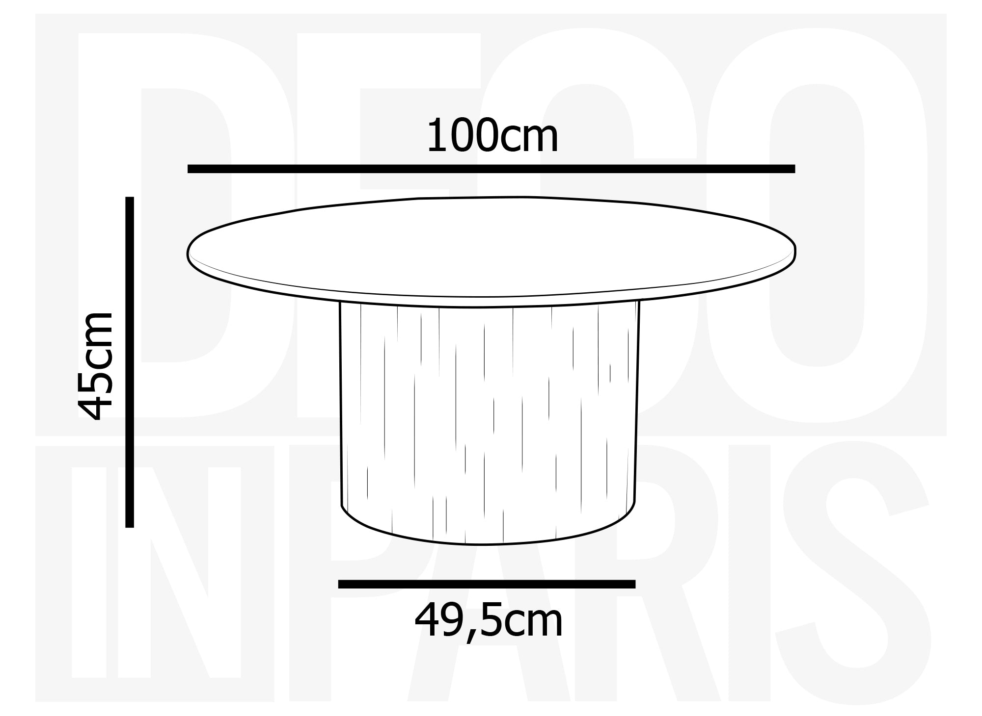 Mesa de centro redonda DHARA en mármol compuesto beige