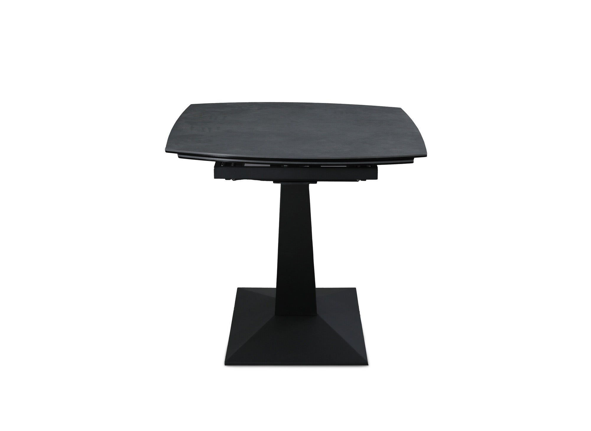 Mesa de comedor extensible ELIAD de cerámica negra para 6-8 personas