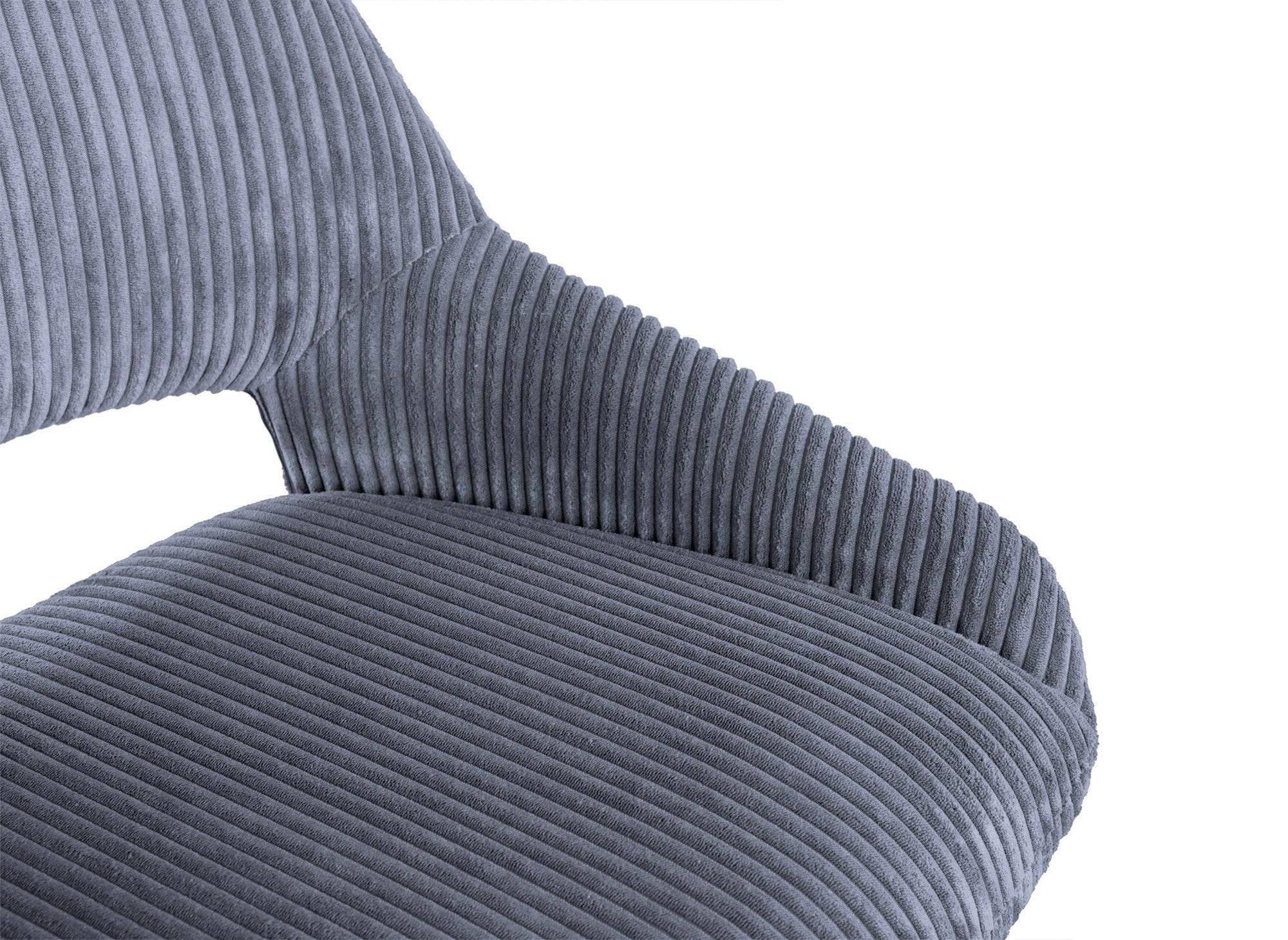 Juego de 2 sillas de diseño SYRA en pana gris.