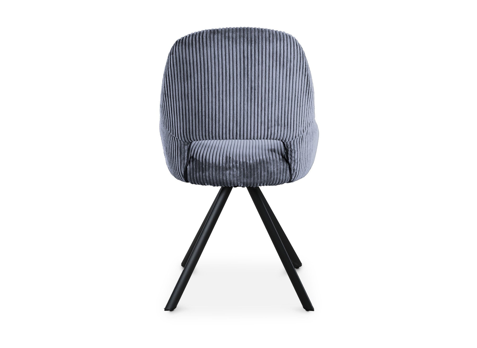 Juego de 2 sillas de diseño SYRA en pana gris.