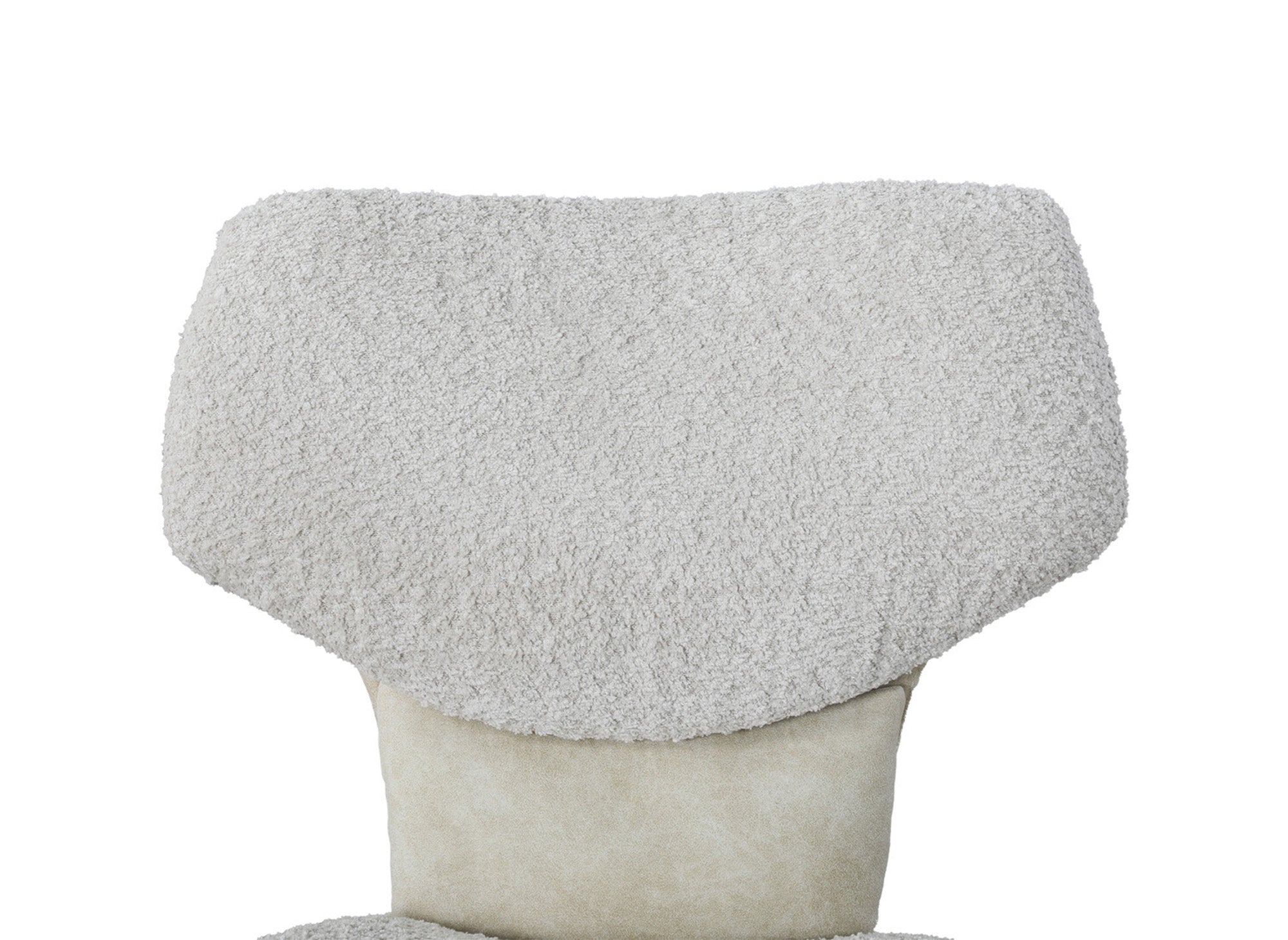 Conjunto de 2 sillas de diseño MILIA en tejido bouclé beige