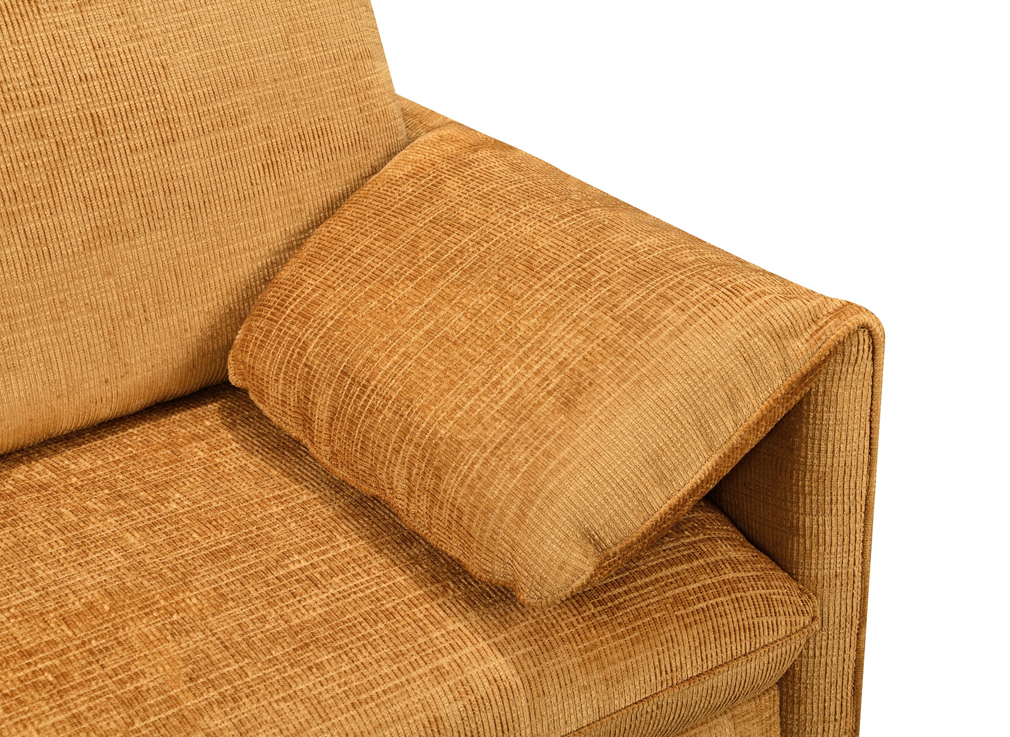 Sofá cama LAMAR de 3 plazas en terciopelo amarillo jaspeado