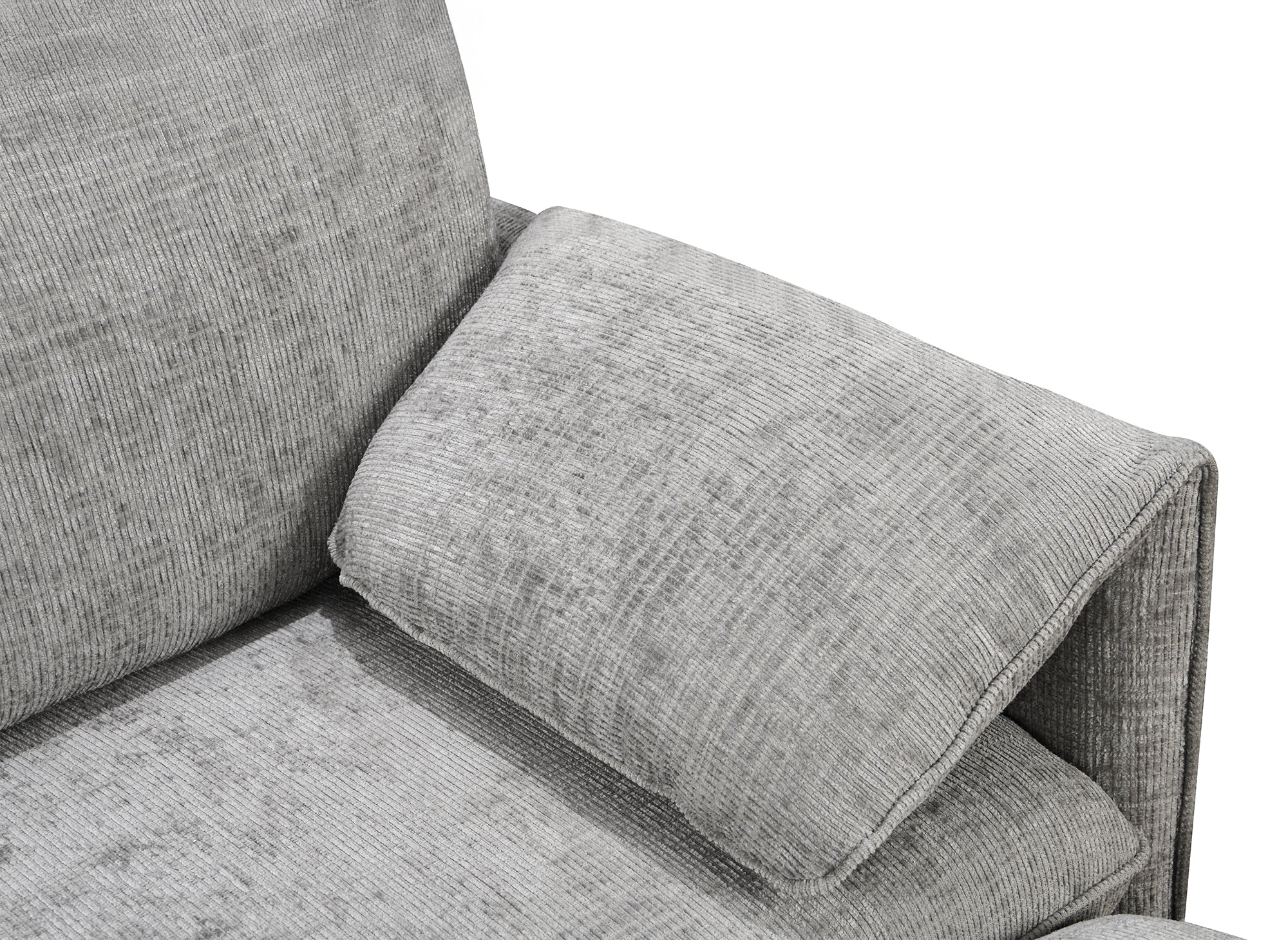 Sofá cama LAMAR de 3 plazas en terciopelo gris jaspeado