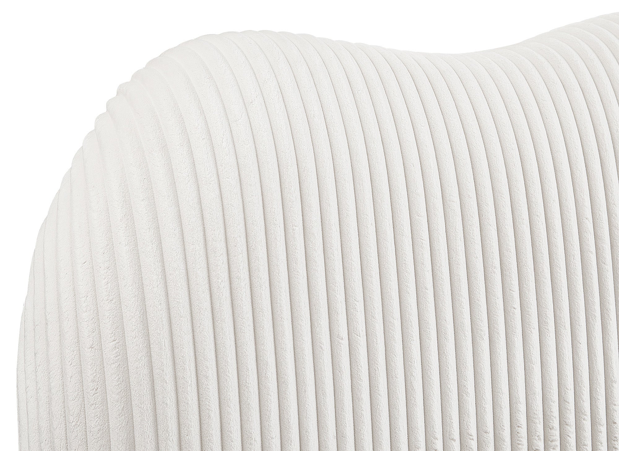 Cama doble SARA de pana gruesa color beige, 140 x 190 cm