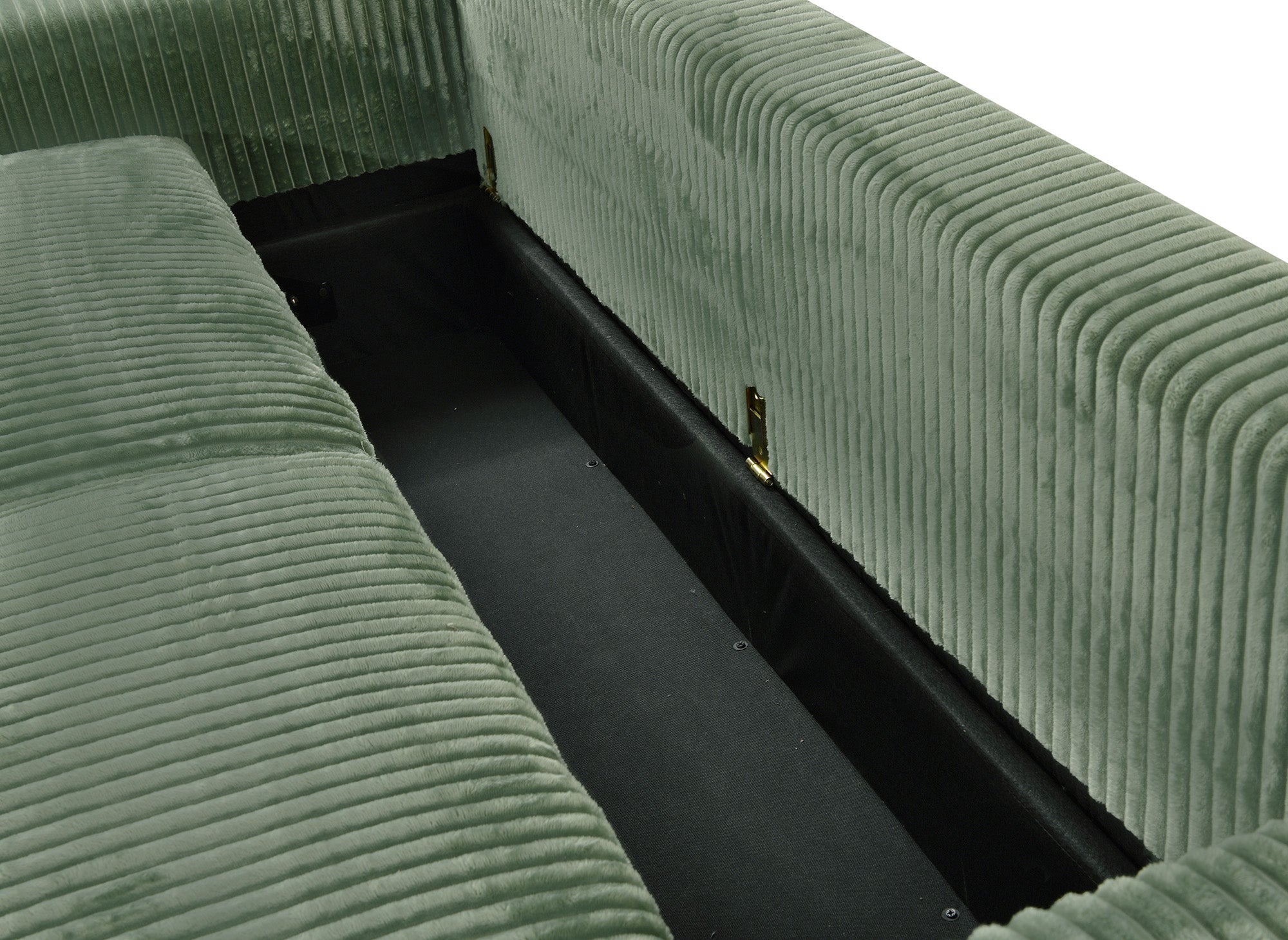 Sofá cama de 3 plazas ALINE en pana verde gruesa