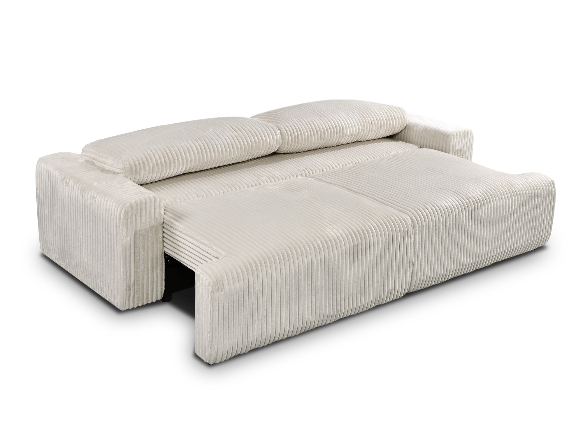 Sofá cama MILO con almacenaje en pana gruesa color beige