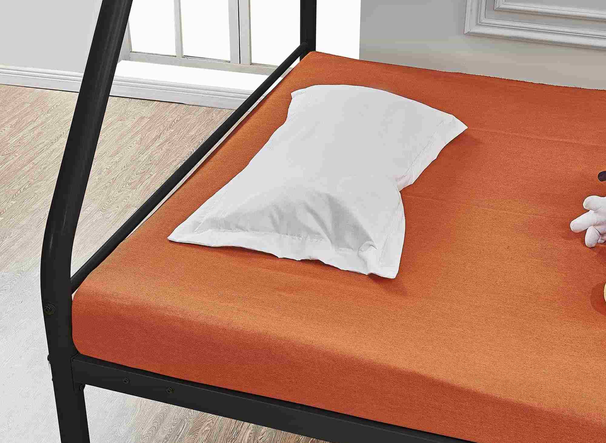 Litera metálica negra TRINITY para 3 personas, 90 x 190 cm y 140 x 190 cm