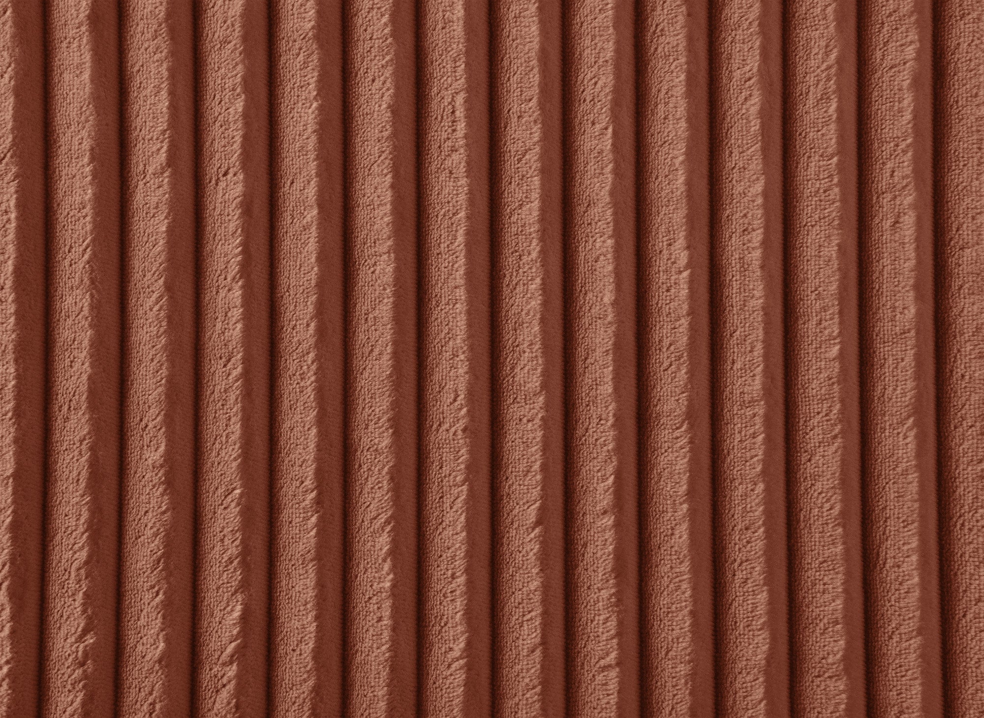 Sofá cama esquinero reversible NOELIA con almacenaje en pana gruesa color terracota