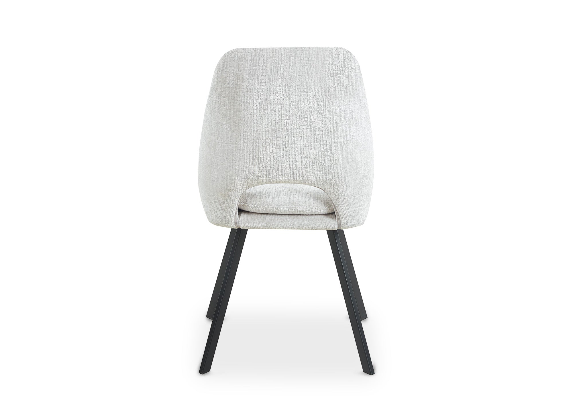 Juego de 4 sillas NARCISSE de terciopelo texturizado beige