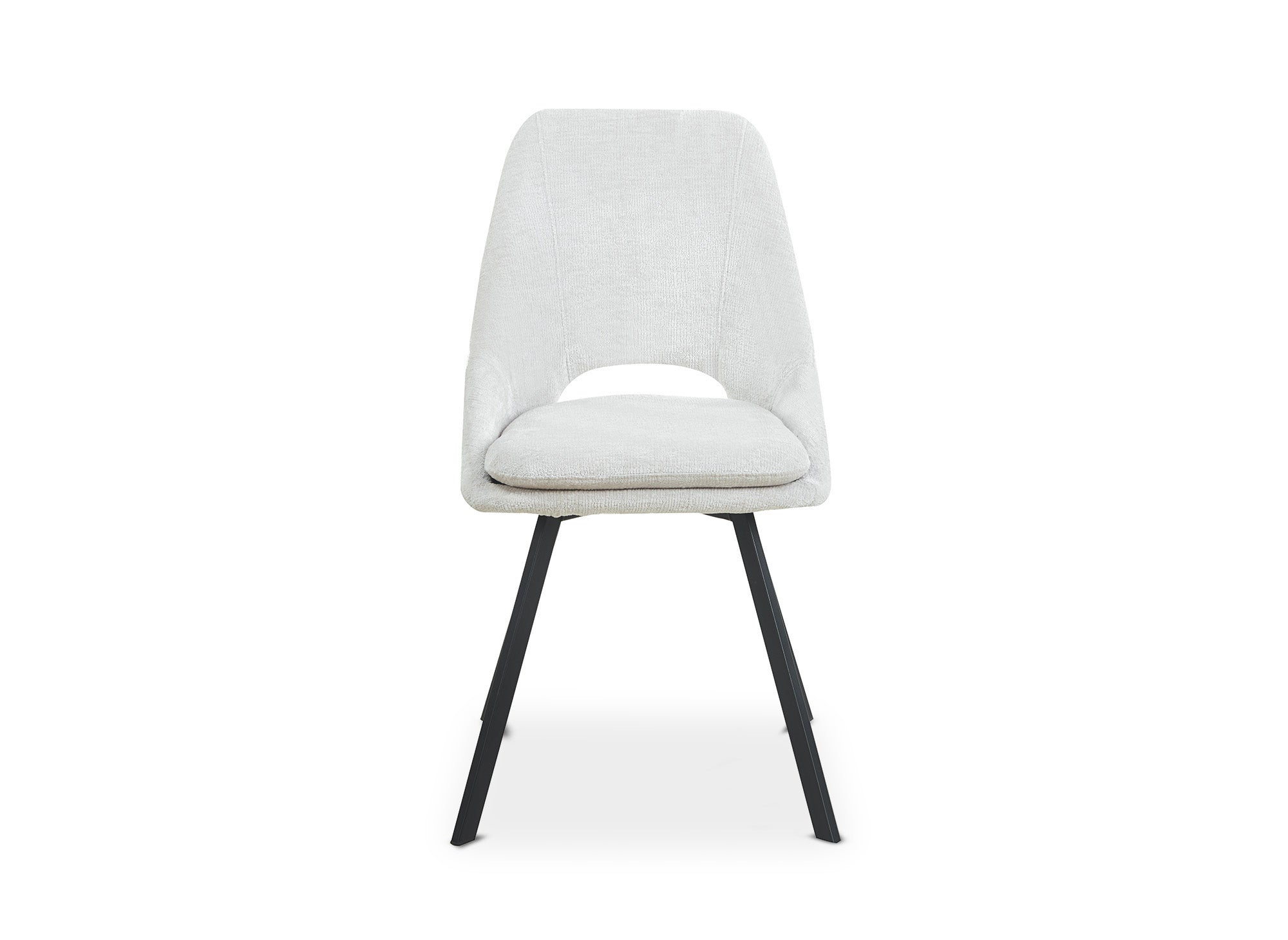 Juego de 4 sillas NARCISSE de terciopelo texturizado beige